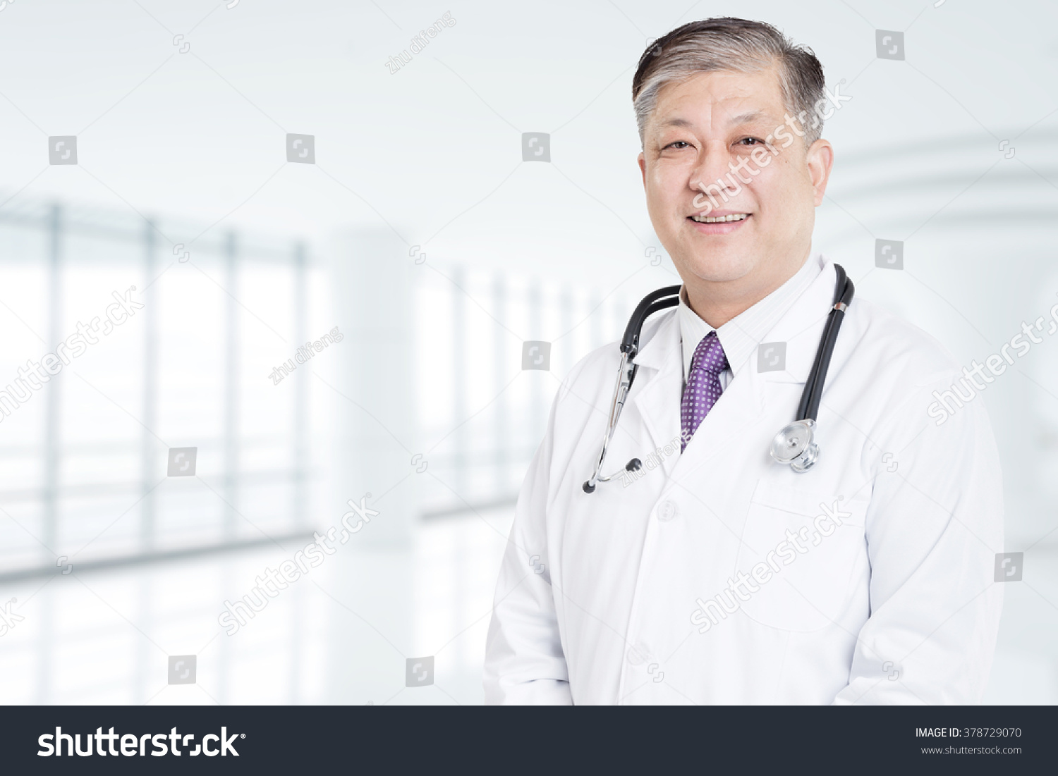 Pose Gesture Old Asian Man Doctor Stock Photo 378729070 | Shutterstock