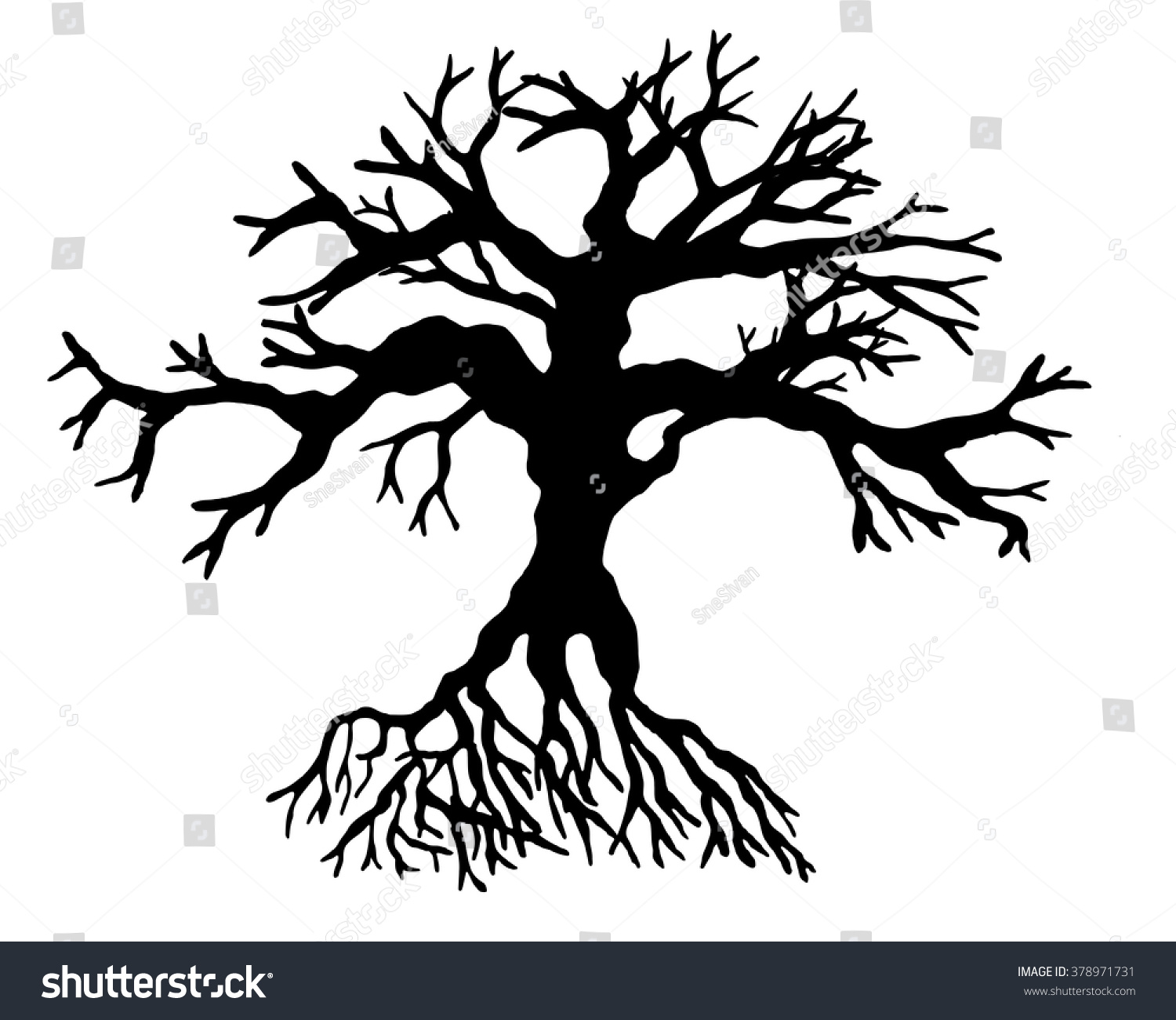 Tree Vector Isolated On White Background Stock Vector (Royalty Free ...