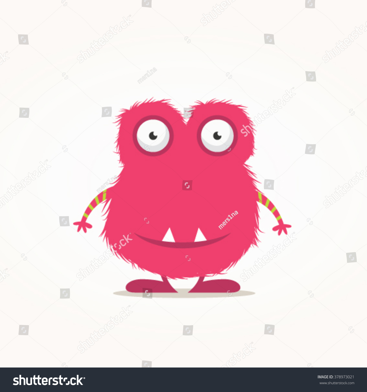 Funny Monster Vector Illustration Stock Vector (Royalty Free) 378973021 ...