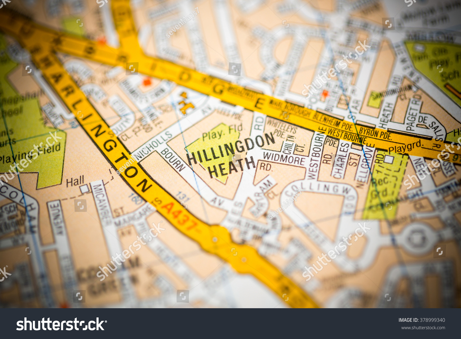 Hillingdon Heath London Uk Map Stock Photo 378999340 | Shutterstock