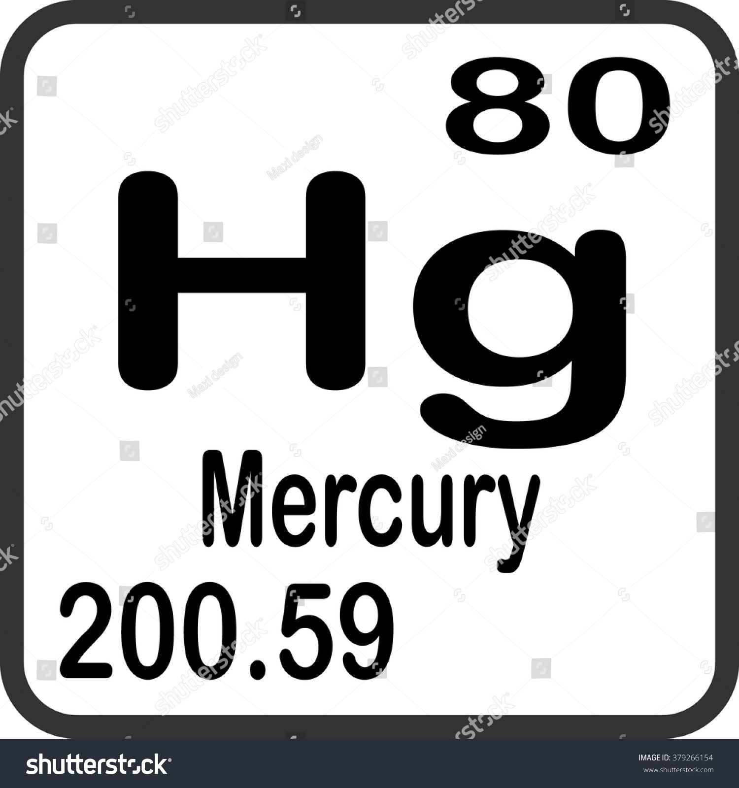 Periodic Table Elements Mercury Stock Vector (Royalty Free) 379266154 ...