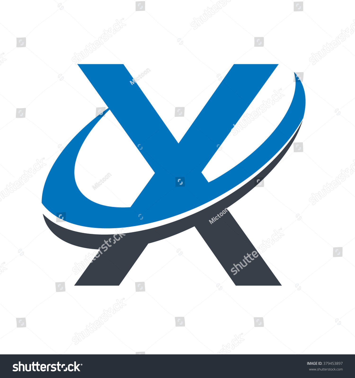 Swoosh Alphabet Logo Icon Letter X Stock Vector (Royalty Free ...