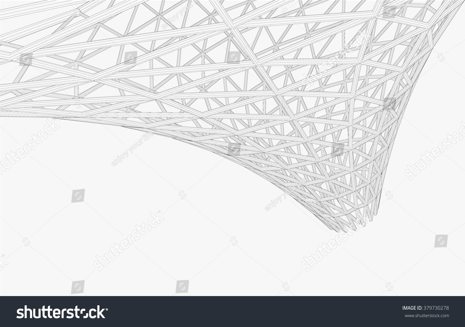 Wireframe Surface Vector Background Stock Vector (Royalty Free ...