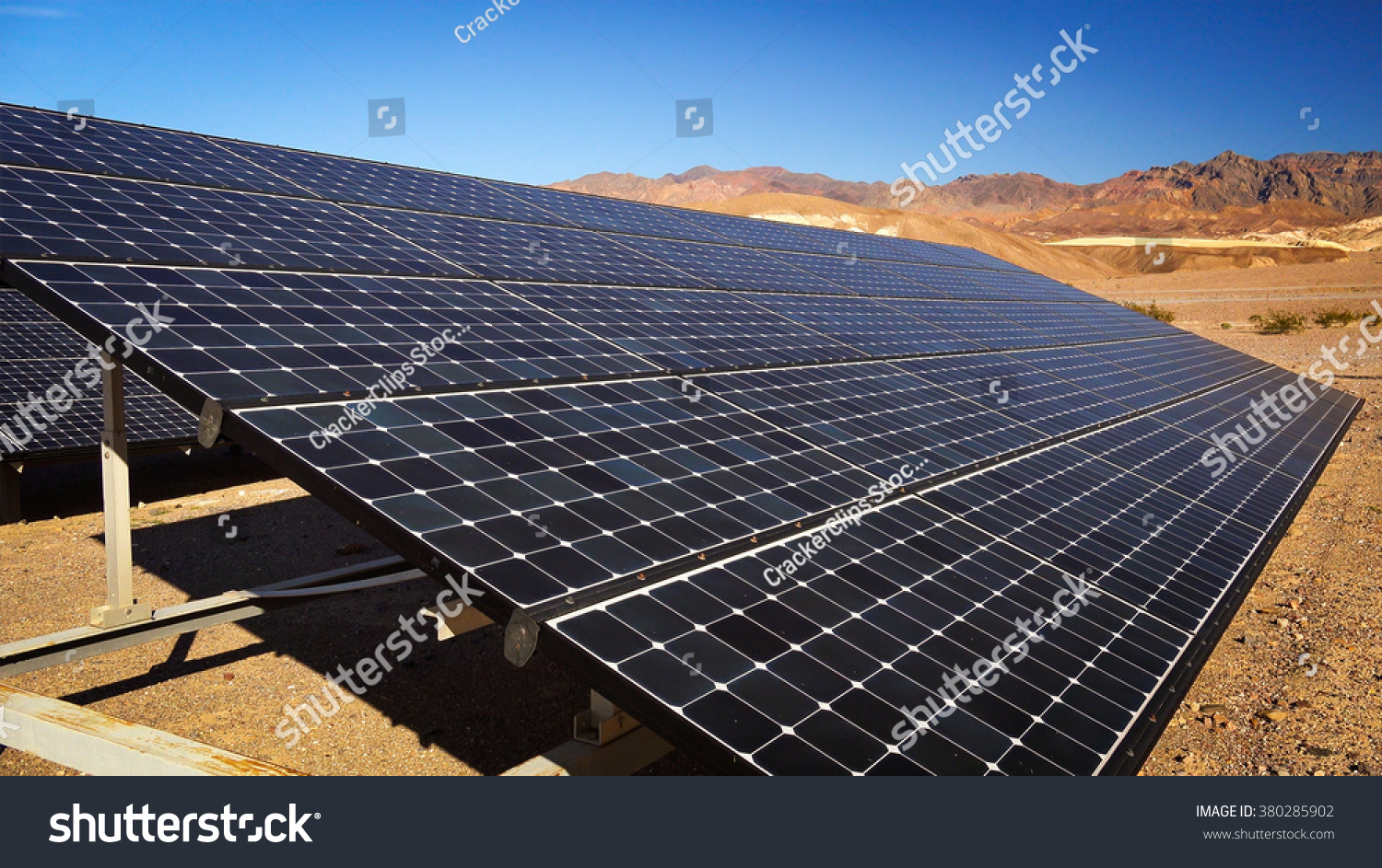 Solar Panels Soak Desert Sun Death Stock Photo 380285902 Shutterstock