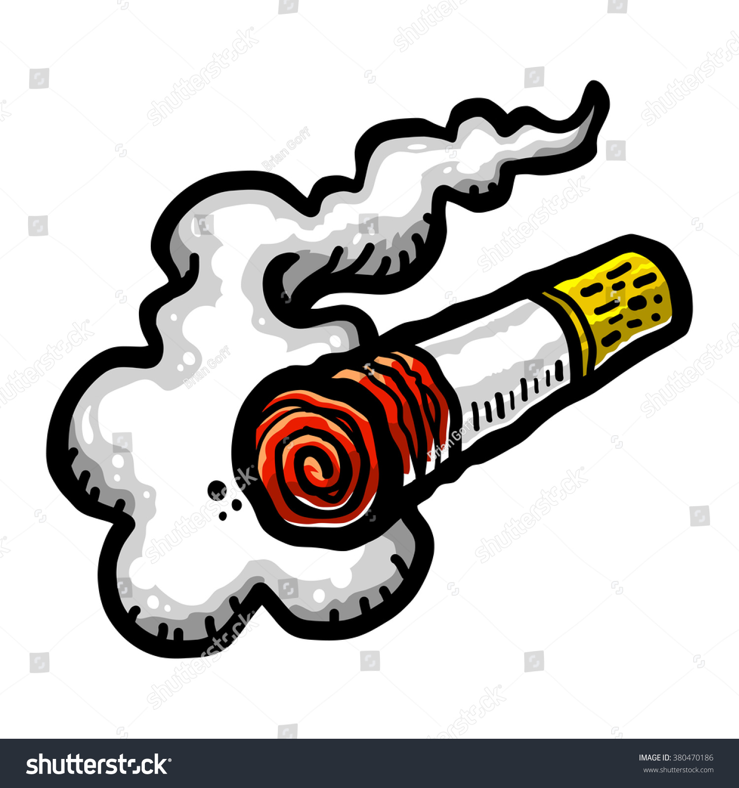 Cigarette Smoking Vector Illustration Stock Vector (Royalty Free ...