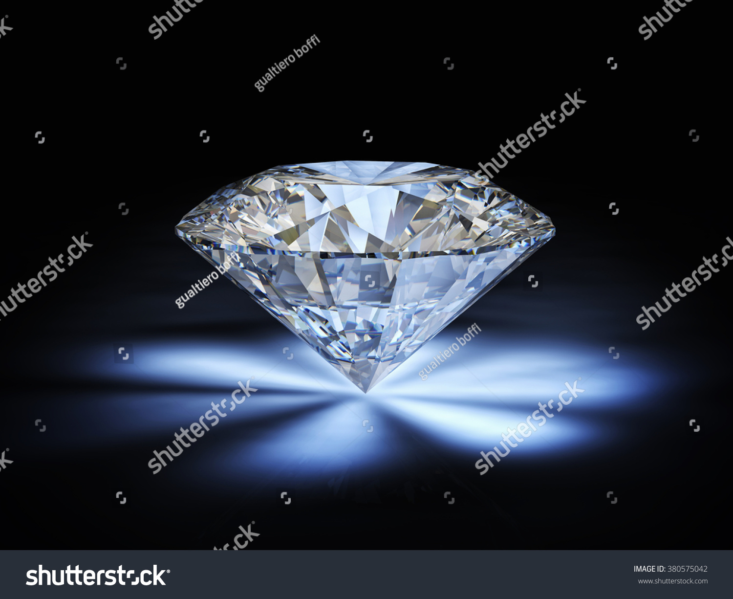 Diamond Classic Cut On White Background Stock Illustration 380575042 ...