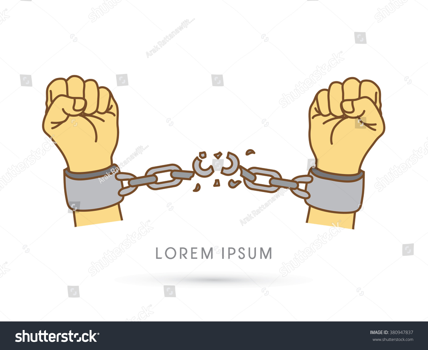 Broken Handcuffs Freedom Graphic Vector Stock Vector (Royalty Free ...