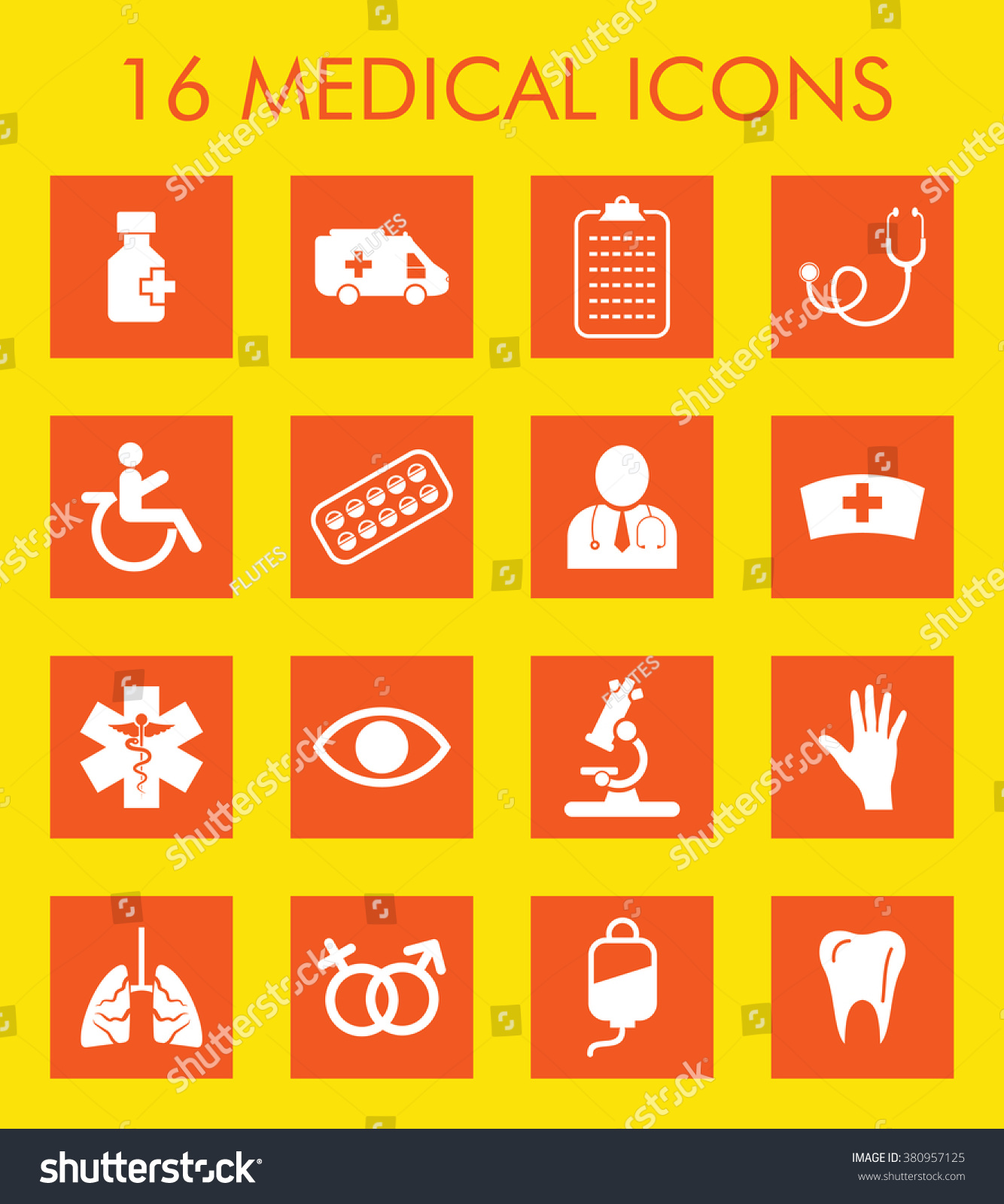 Medical Healthcare Icons Set Mobile Web Stock Vector Royalty Free 380957125 Shutterstock 3399