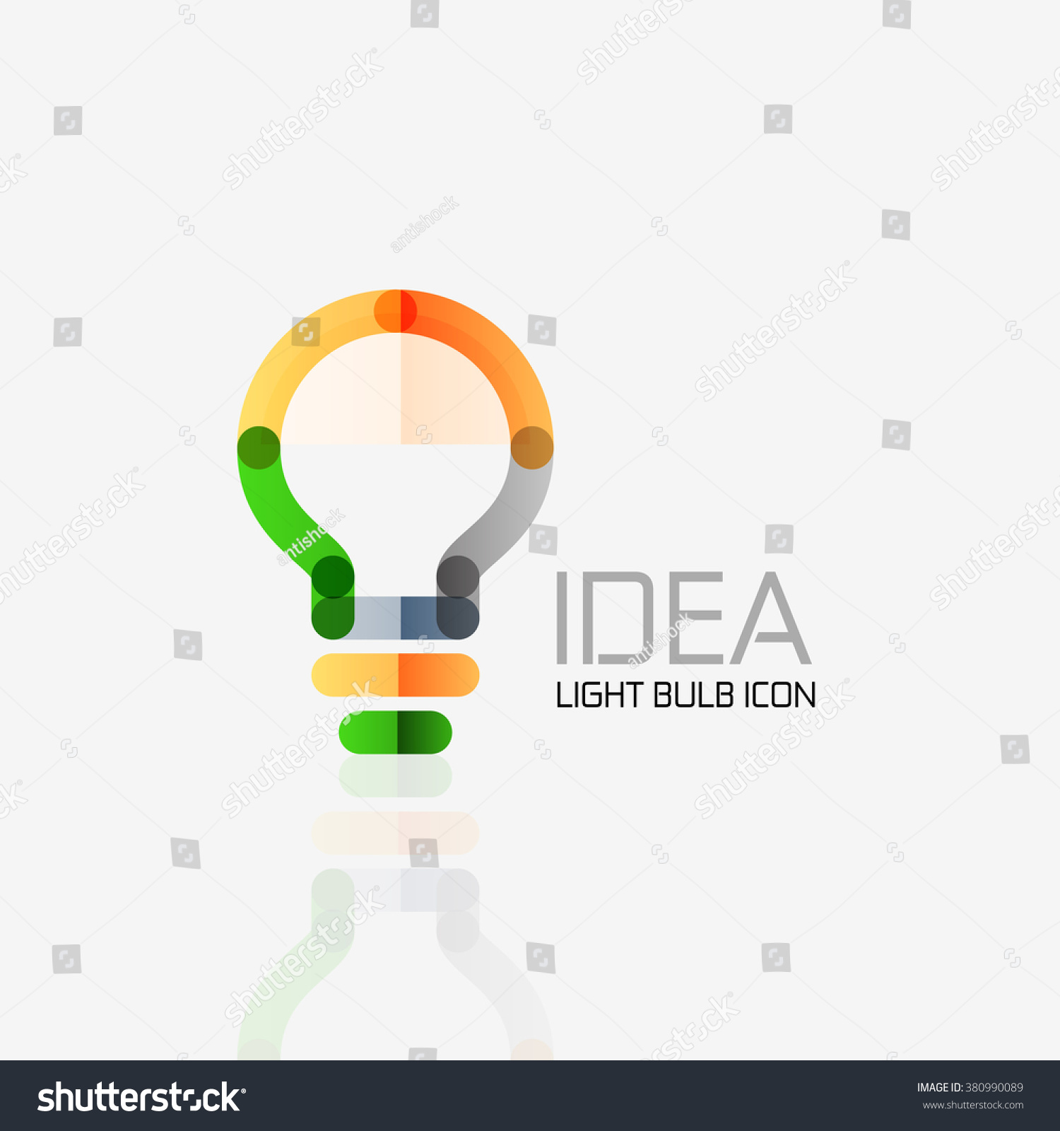 Logo Vector Light Bulb Abstract Linear Stock Vector (Royalty Free ...