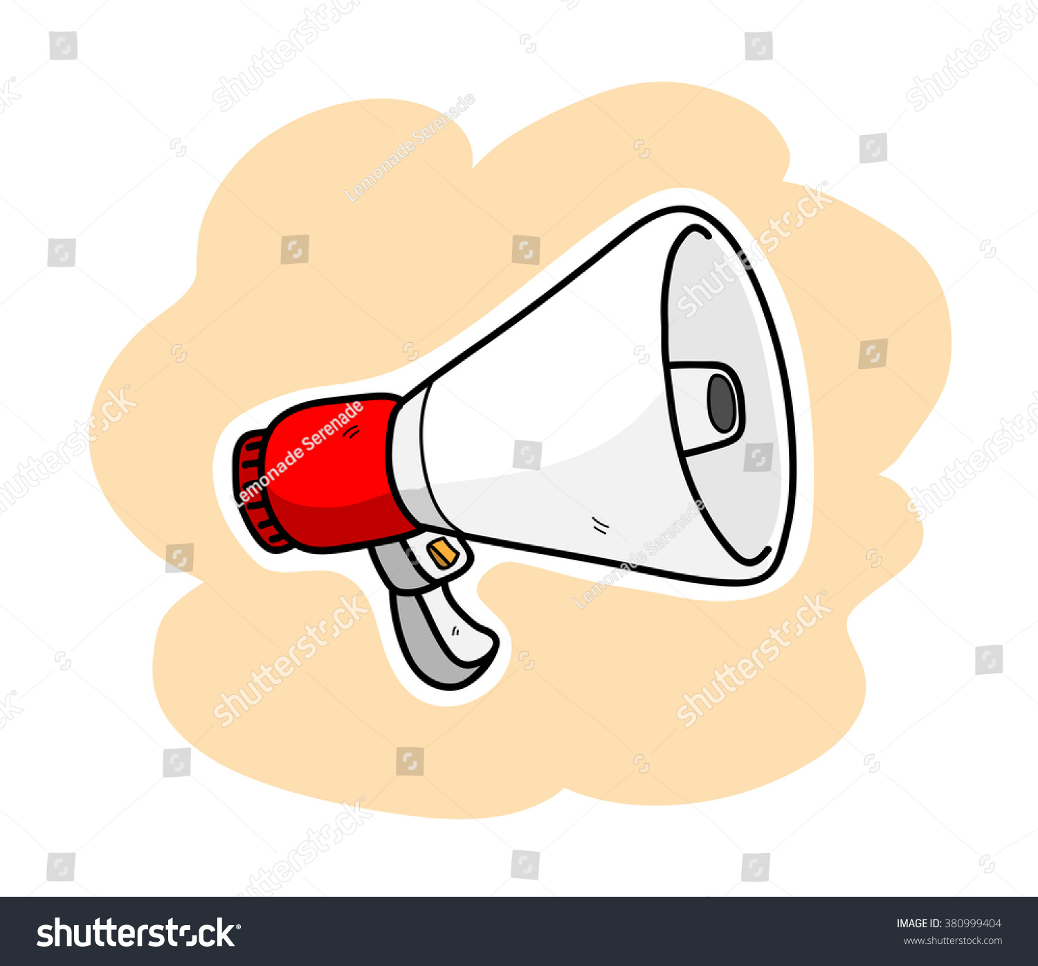 Megaphone Hand Drawn Vector Illustration Megaphone Stock Vector ...