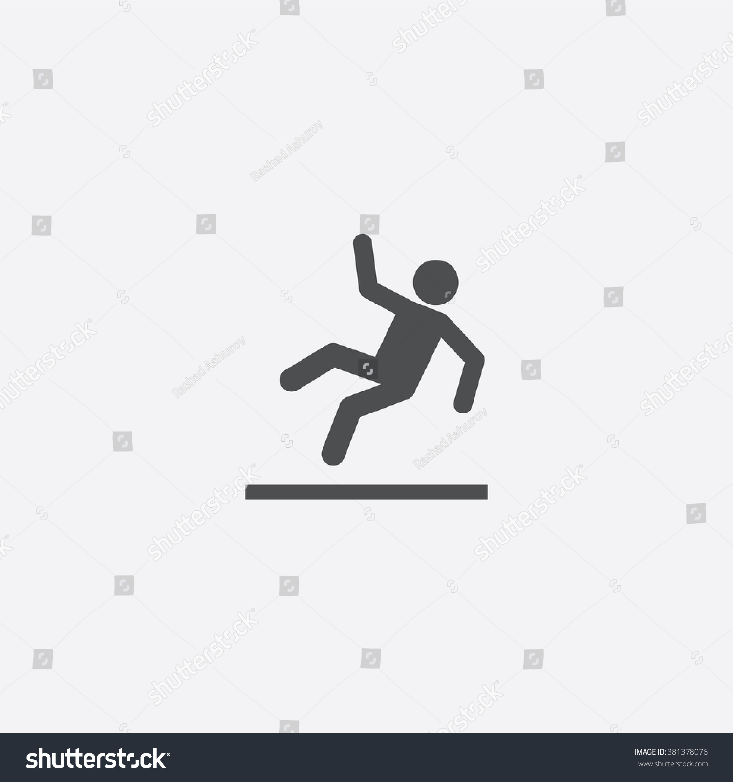 Vector Slippery Floor Icon Stock Vector (royalty Free) 381378076 