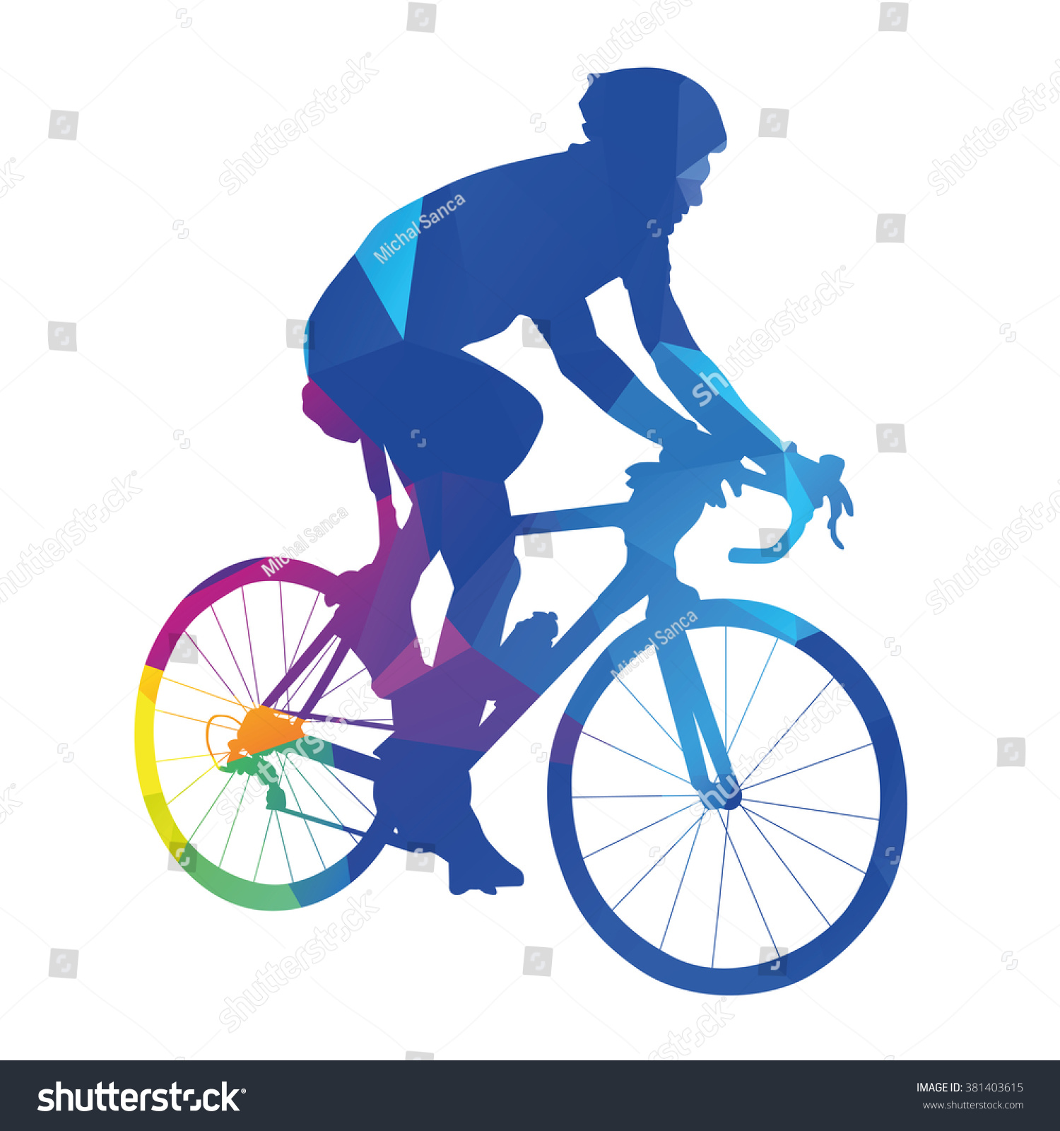 Road Bicycle Racing Cycling Cyclist Abstract Stock Vector (Royalty Free ...