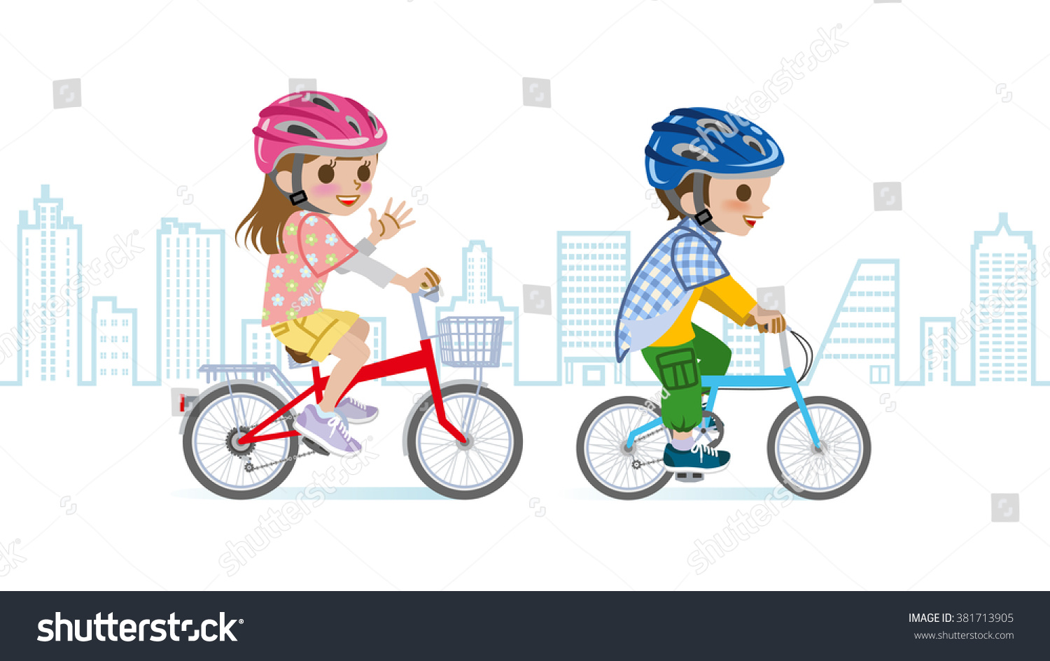 Велосипедист в шлеме рисунок