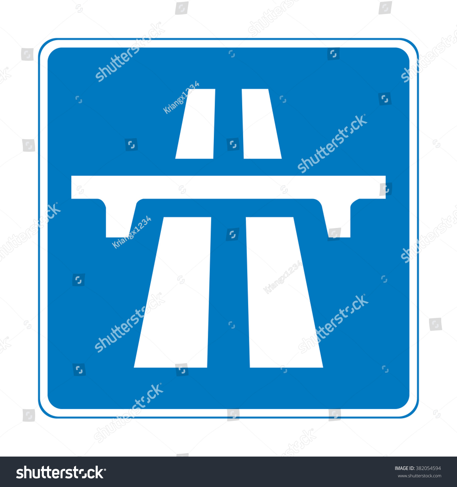 United Kingdom Motorway Sign Stock Vector (Royalty Free) 382054594 ...