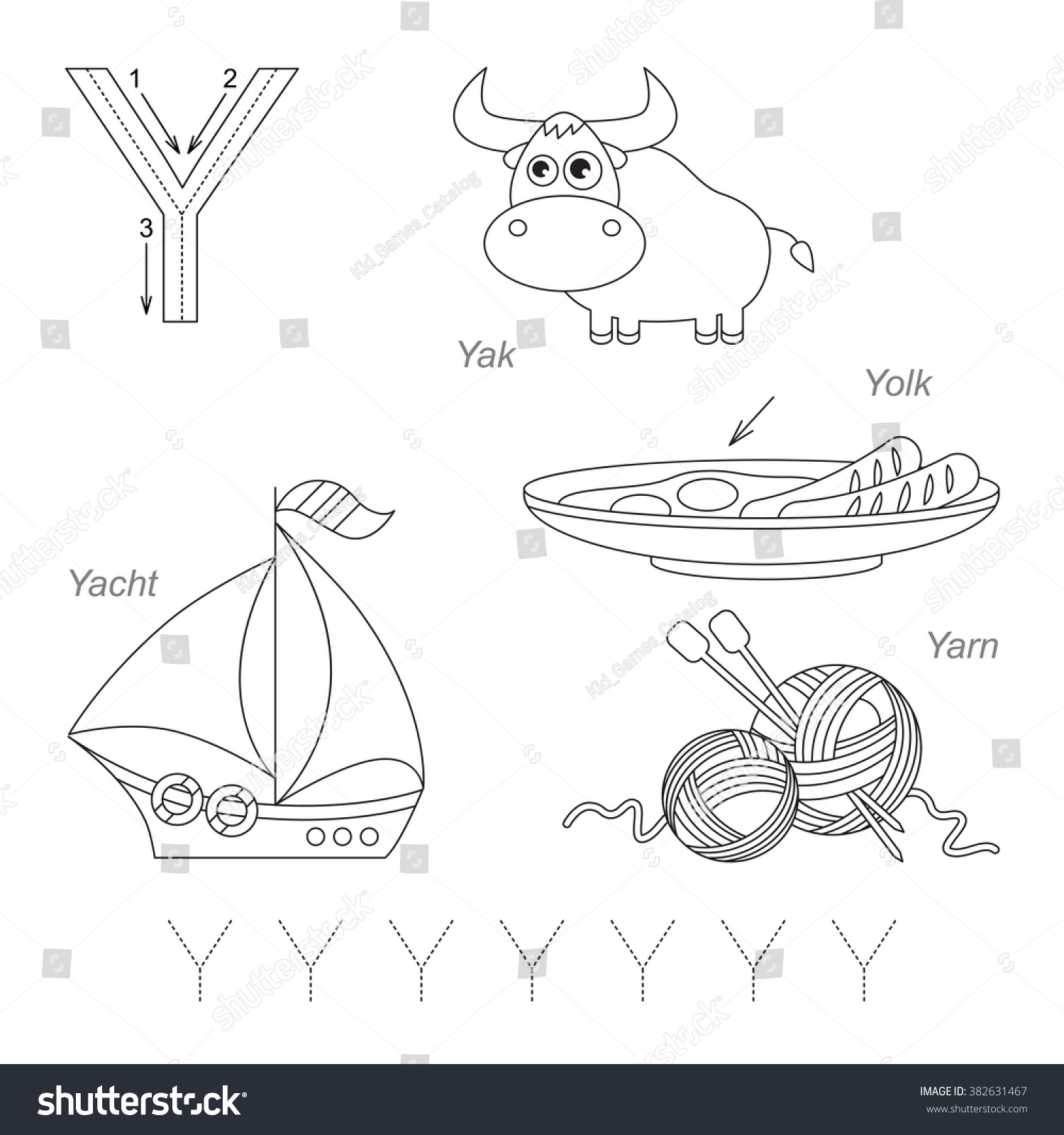 Tracing Worksheet Children Full English Alphabet Stock Vector (Royalty ...