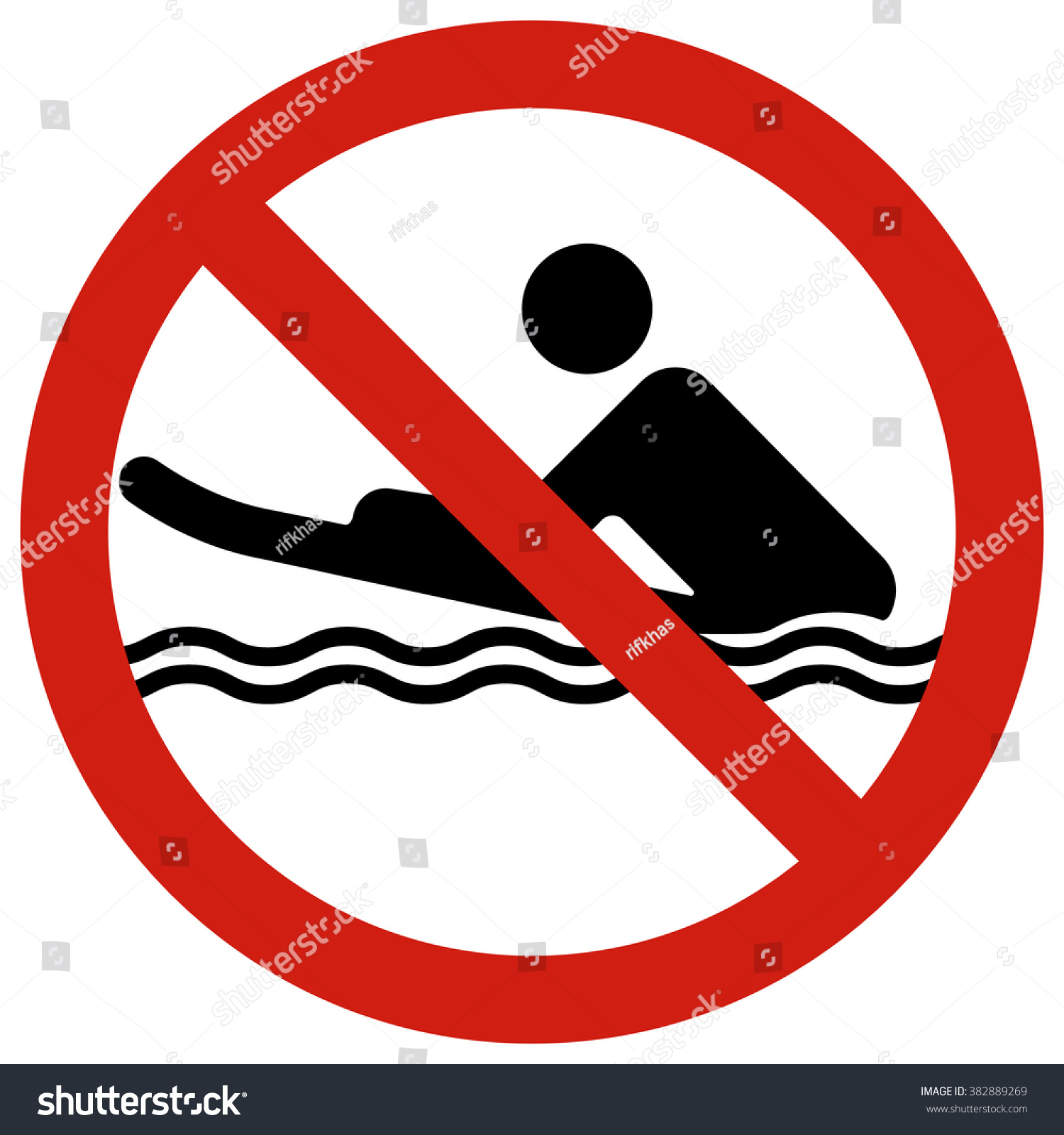 No Bodyboards Water Safety Signsthese Activities Stock Vector (Royalty ...