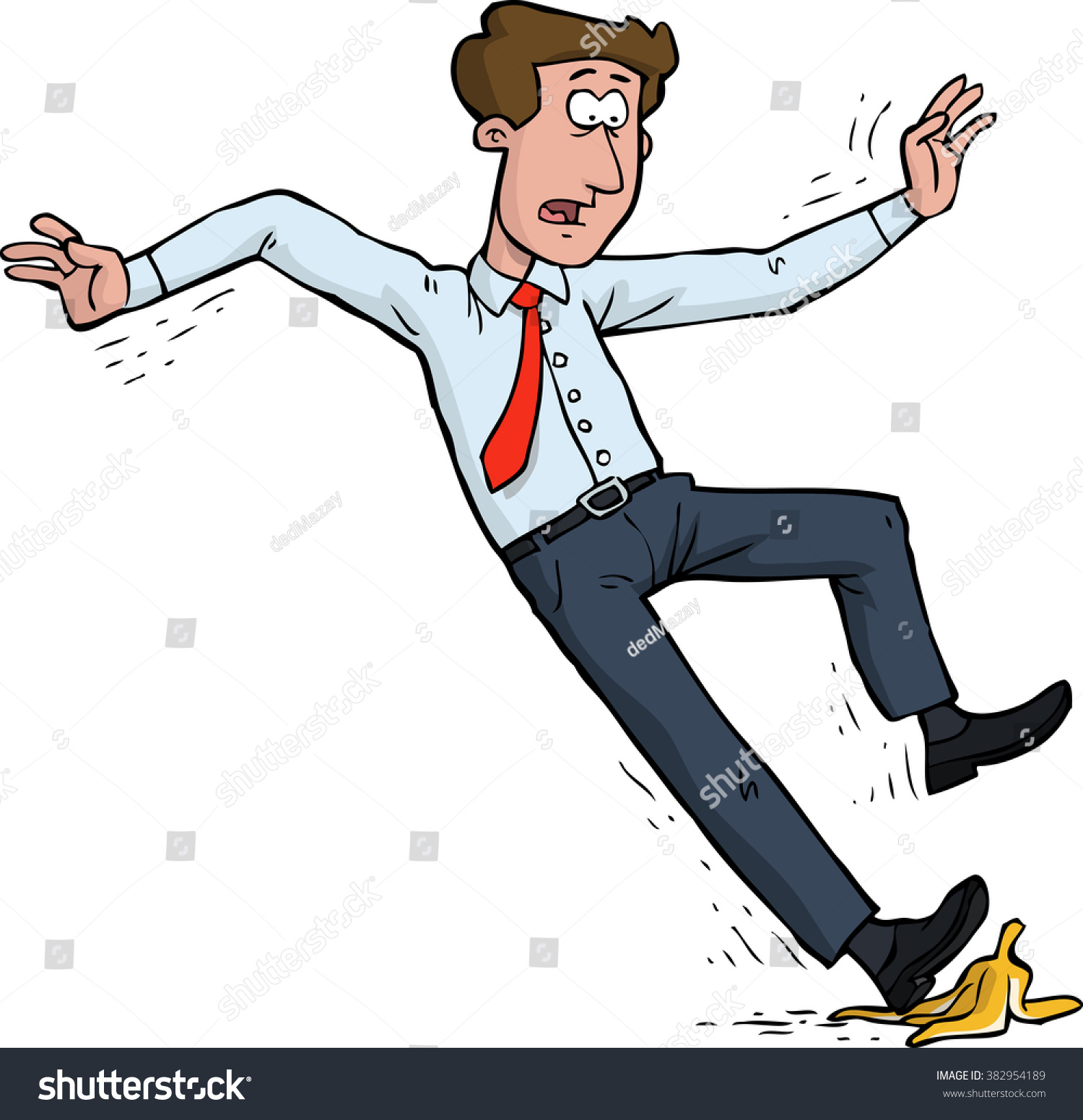 Man Slipped On Banana Peel Vector Stock Vector (Royalty Free) 382954189 ...