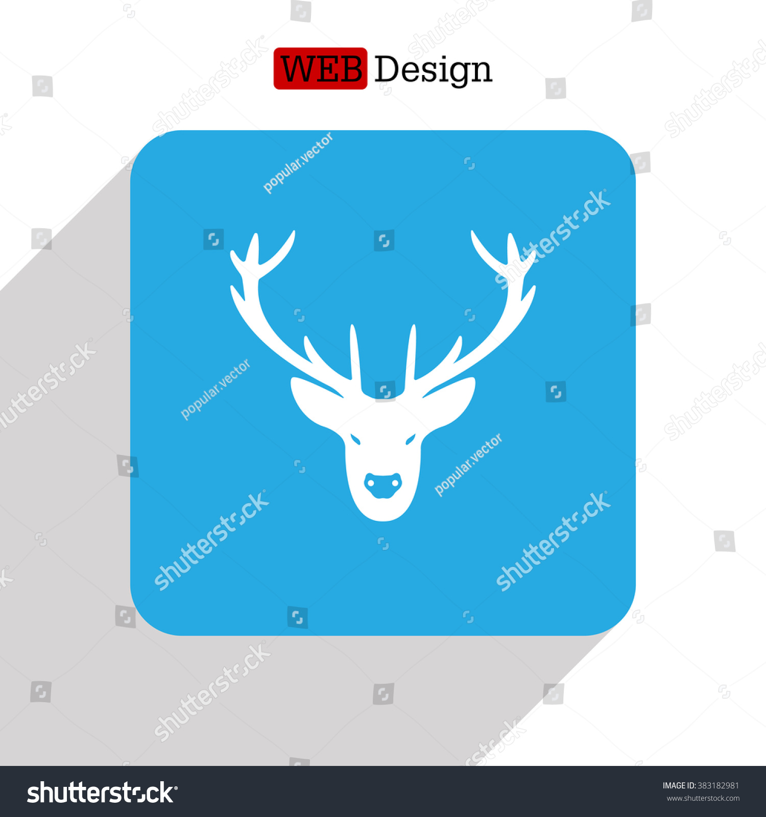 Illustration Deer Head Silhouette Stock Vector Royalty Free 383182981 Shutterstock 3843