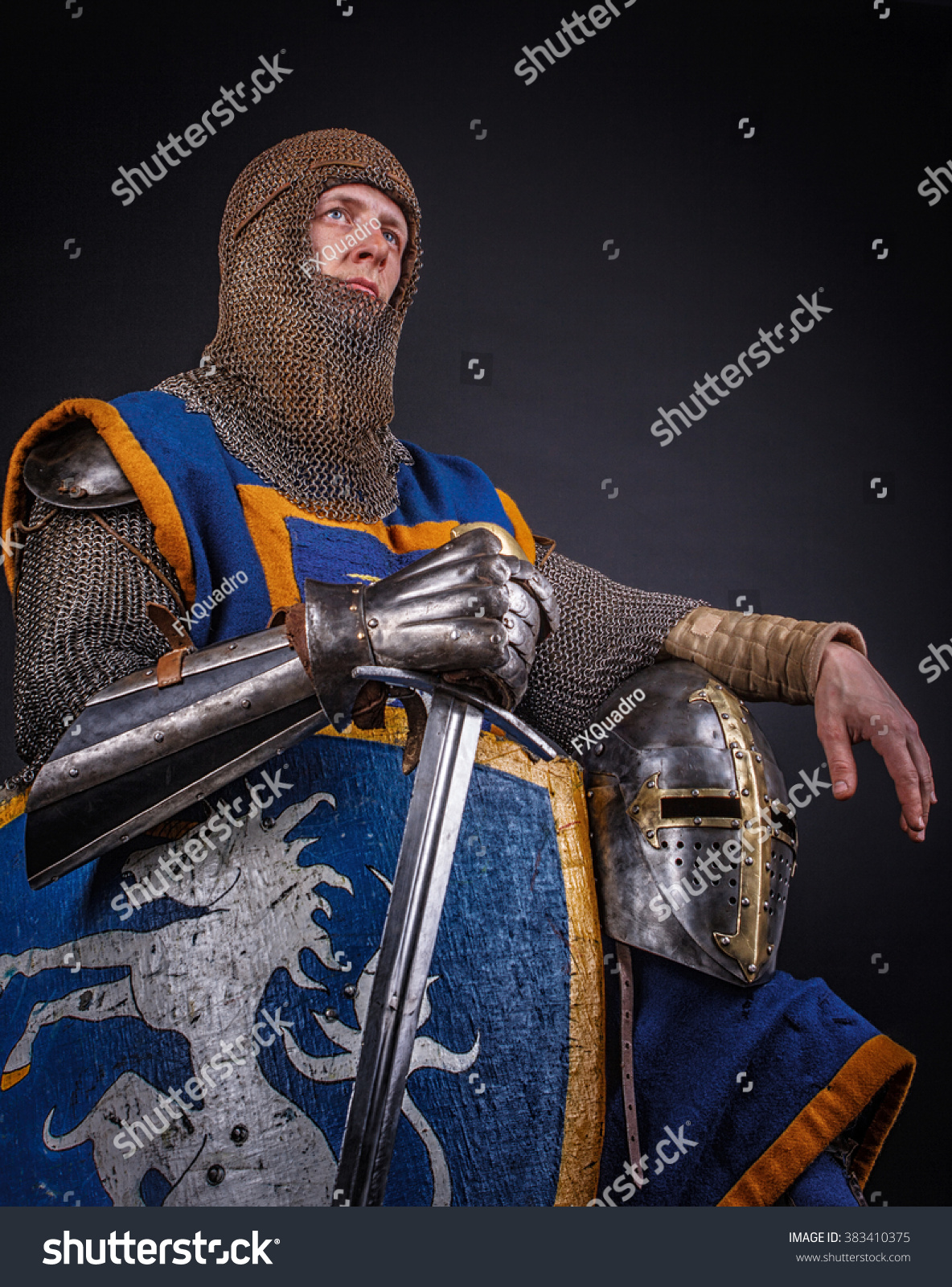 Man Knights Armour Stock Photo 383410375 