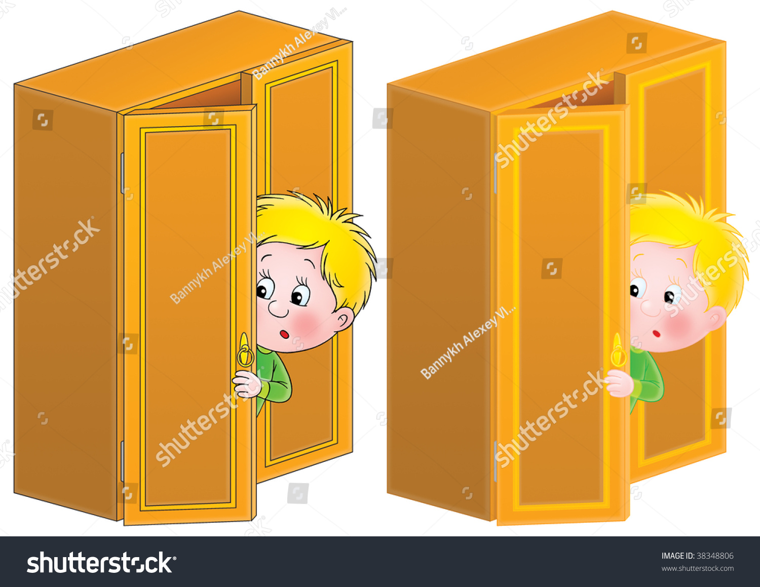 Шкафчик ребенка в детском саду рисованный