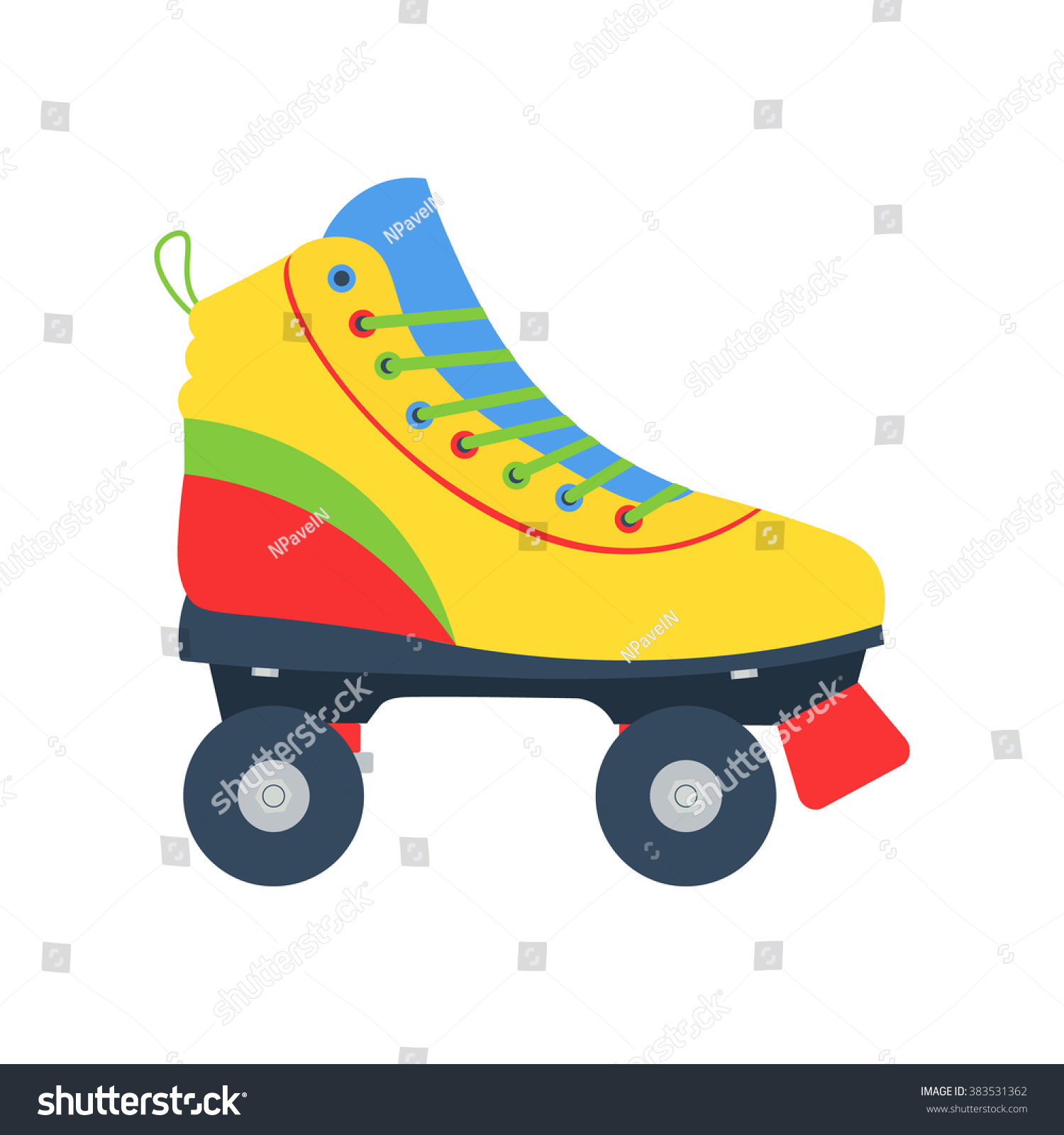 Roller Skate Vector Illustration Isolated On Stock Vector (Royalty Free ...