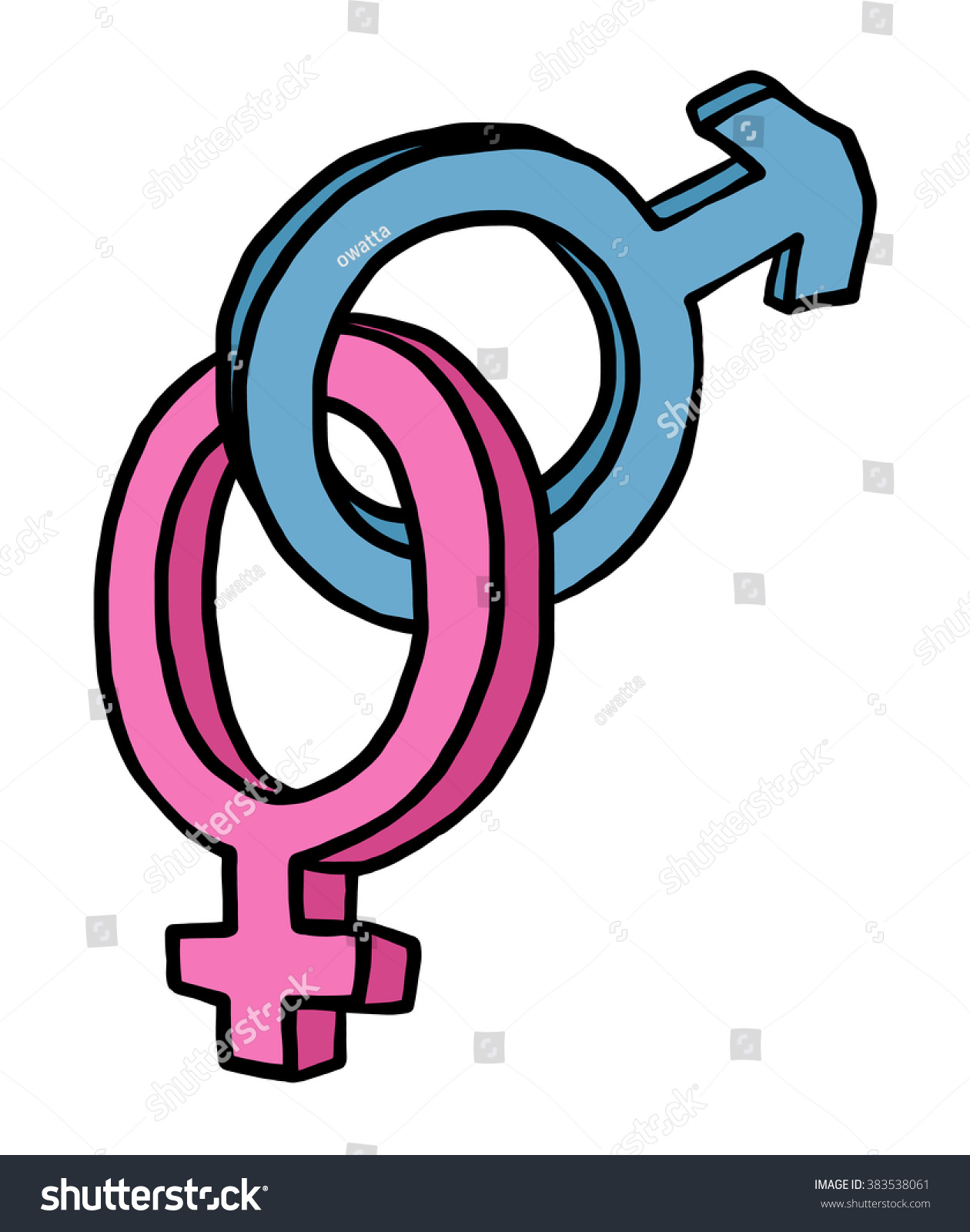 Sex Symbol Cartoon Vector Illustration Hand 库存矢量图（免版税）383538061 Shutterstock 3553