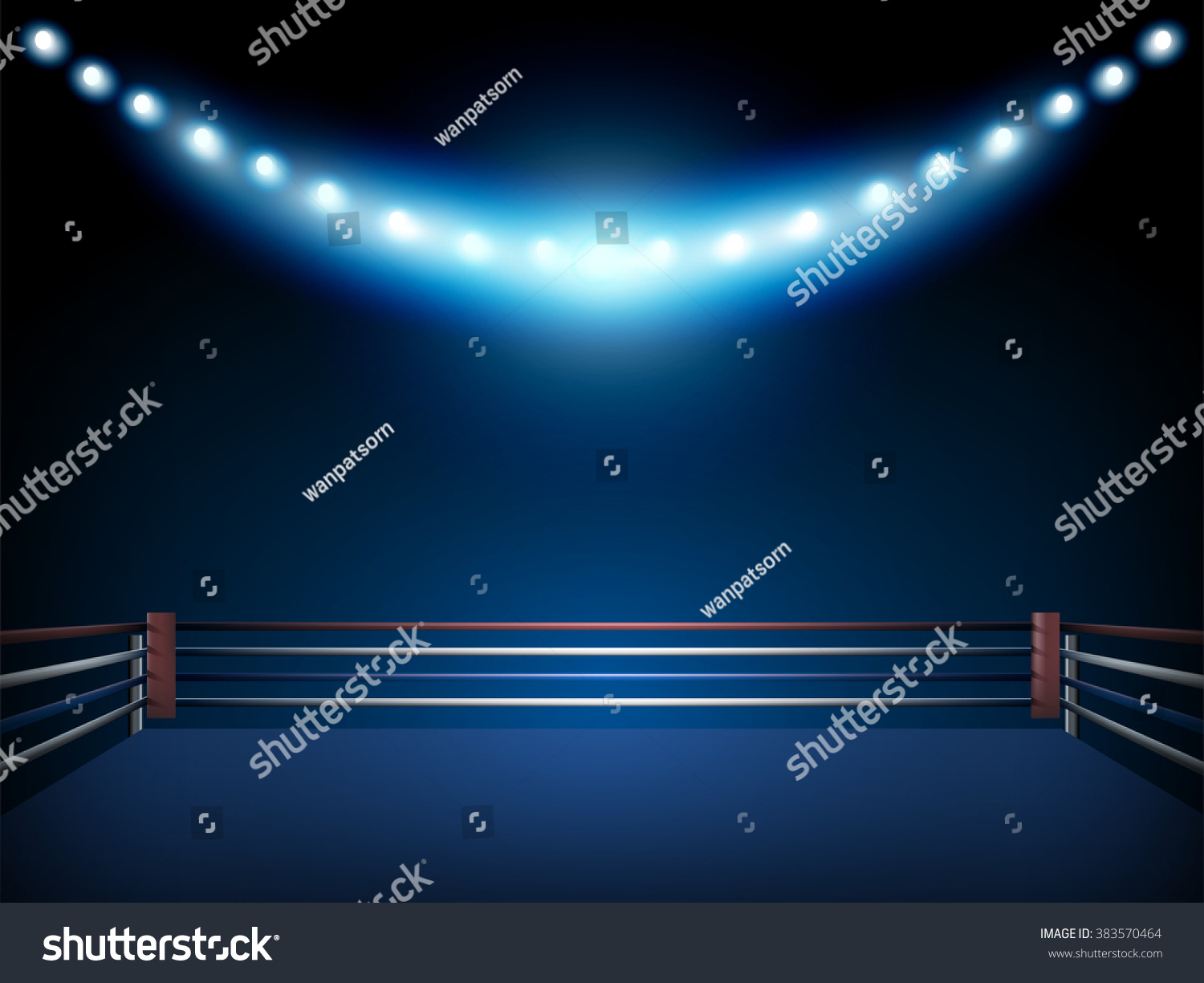 Boxing Ring Floodlights Vector Design Stock Vector (Royalty Free ...