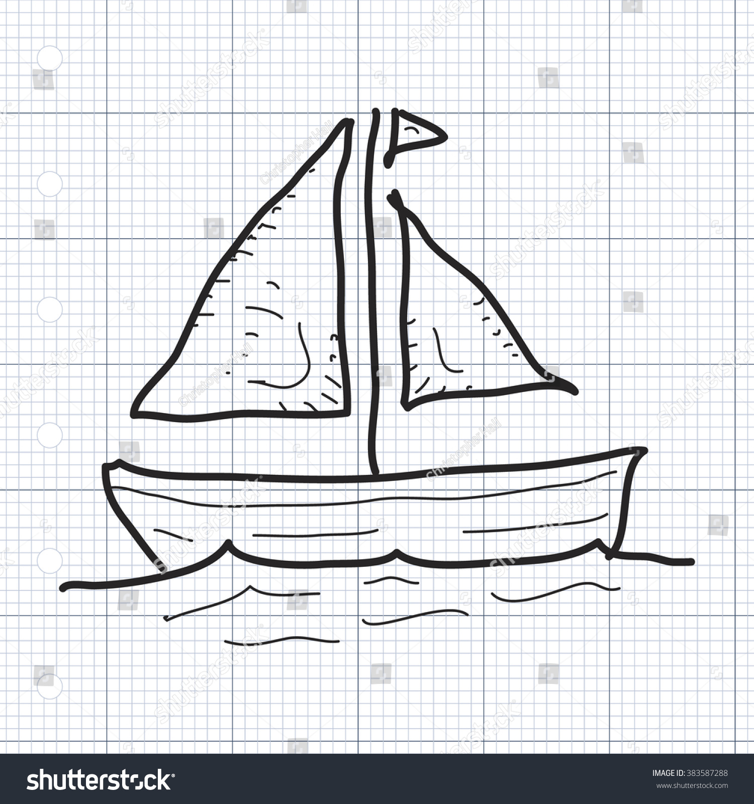 Яхта рисунок для детей карандашом