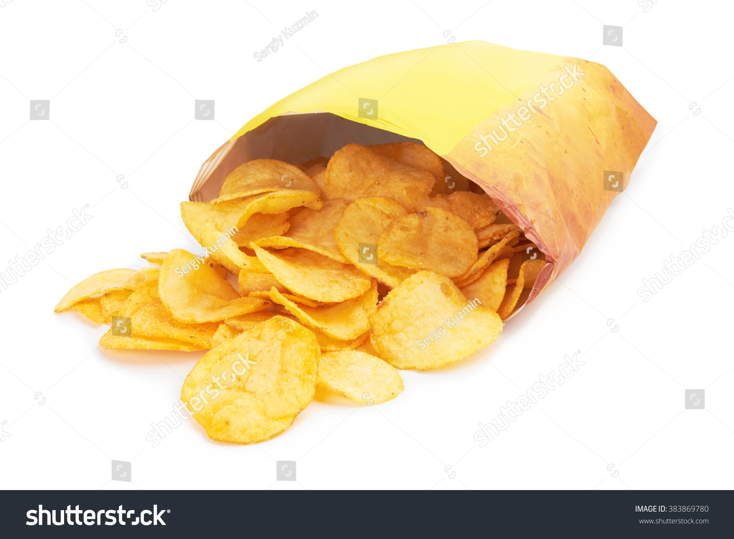 Potato Chips Bag Isolated On White Stock Photo 383869780 | Shutterstock