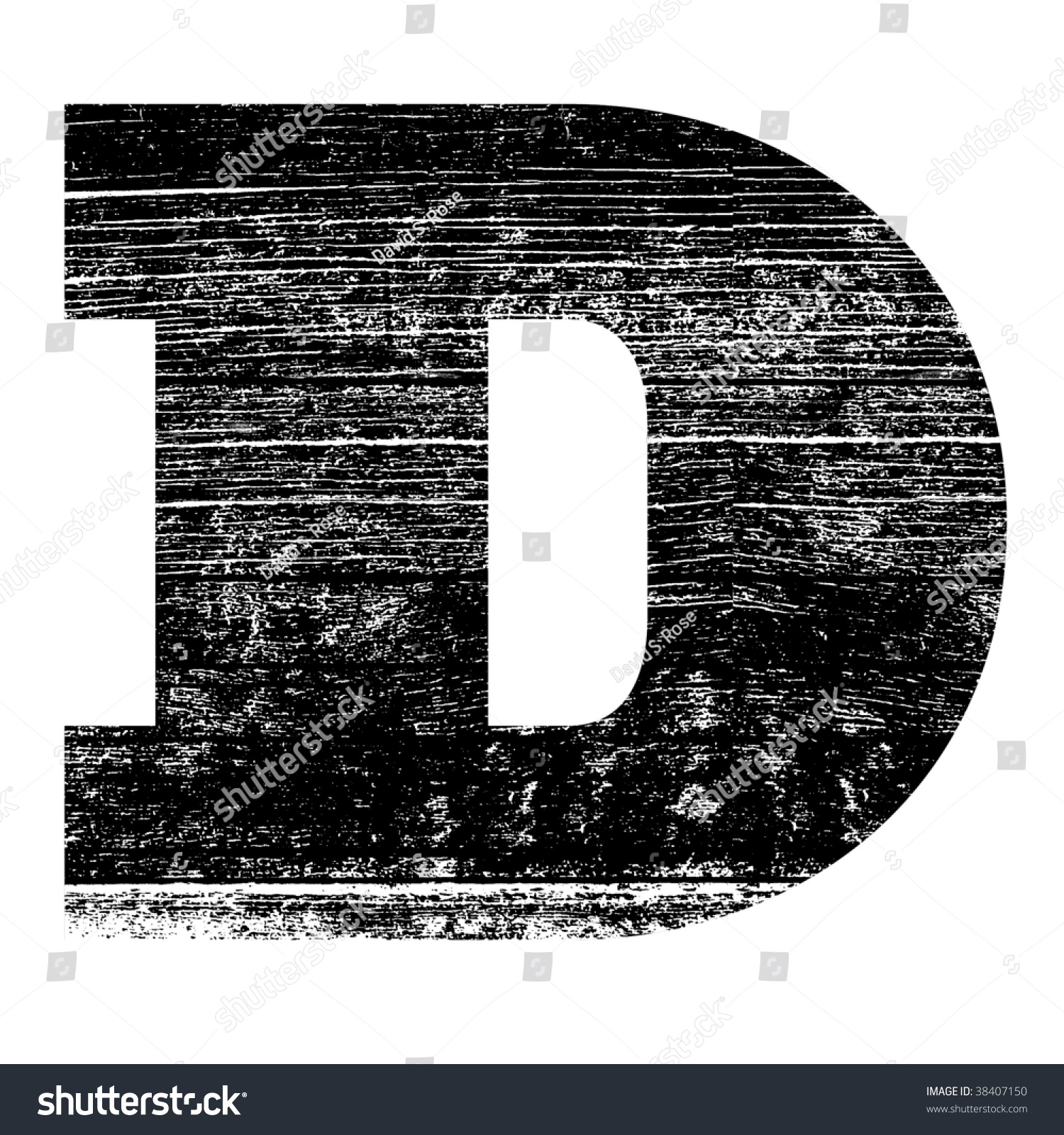 Grunge Letter D Alphabet Symbol Design Stock Illustration 38407150 ...