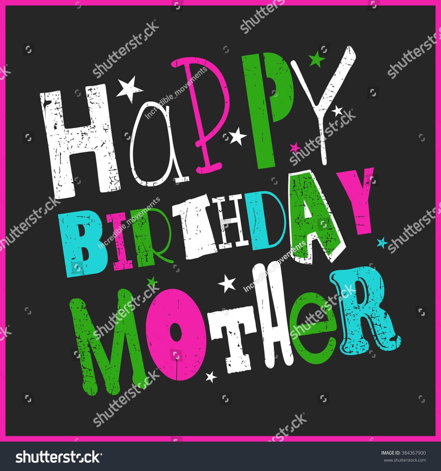 Retro Happy Birthday Card On Grunge Stock Vector (Royalty Free ...