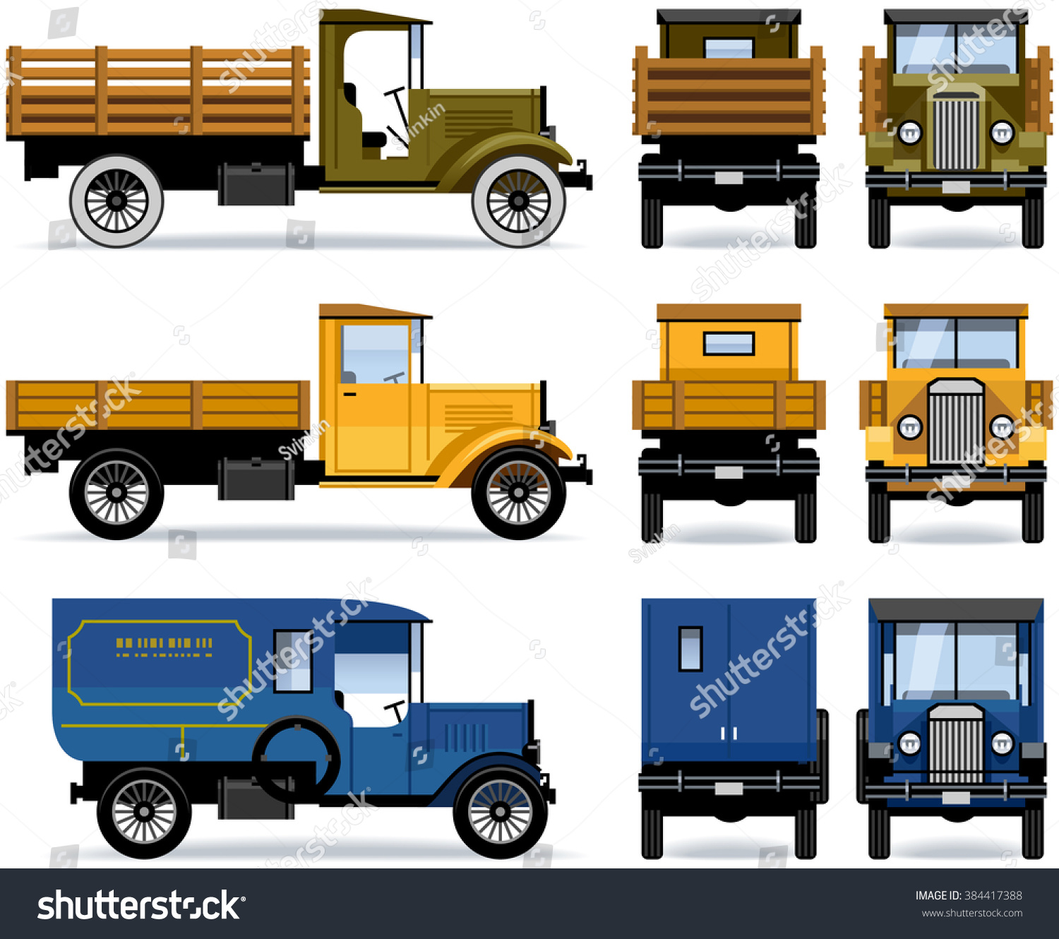 Retro Truck 19001920th Set Pixel Optimized Stock Vector (Royalty Free ...