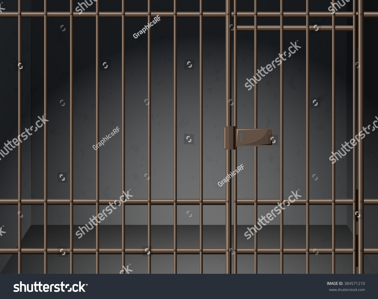 Prison Cell Metal Bars Illustration Stock Vector (Royalty Free ...