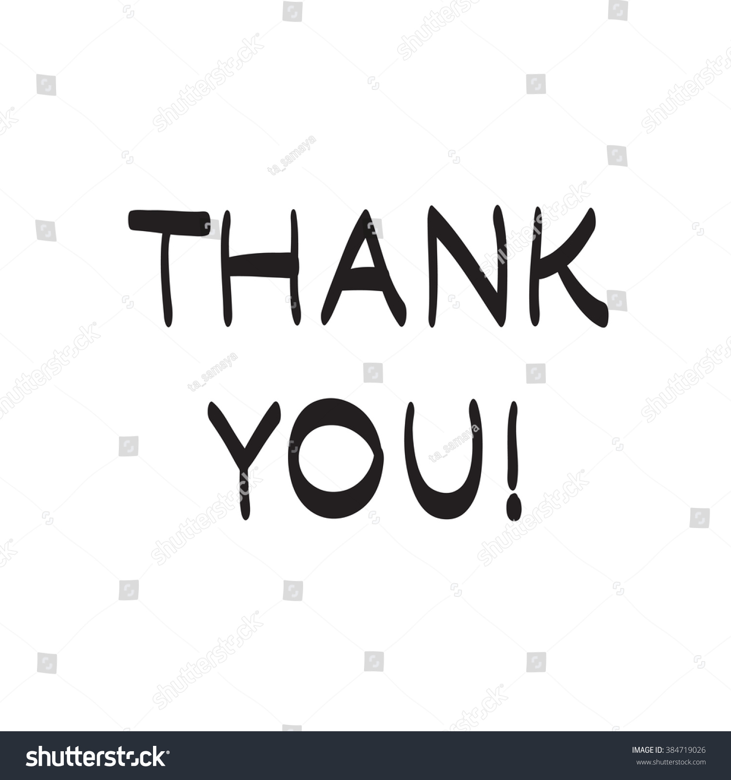 Thank You Hand Drawn Vector Scribble Stock Vector (Royalty Free ...