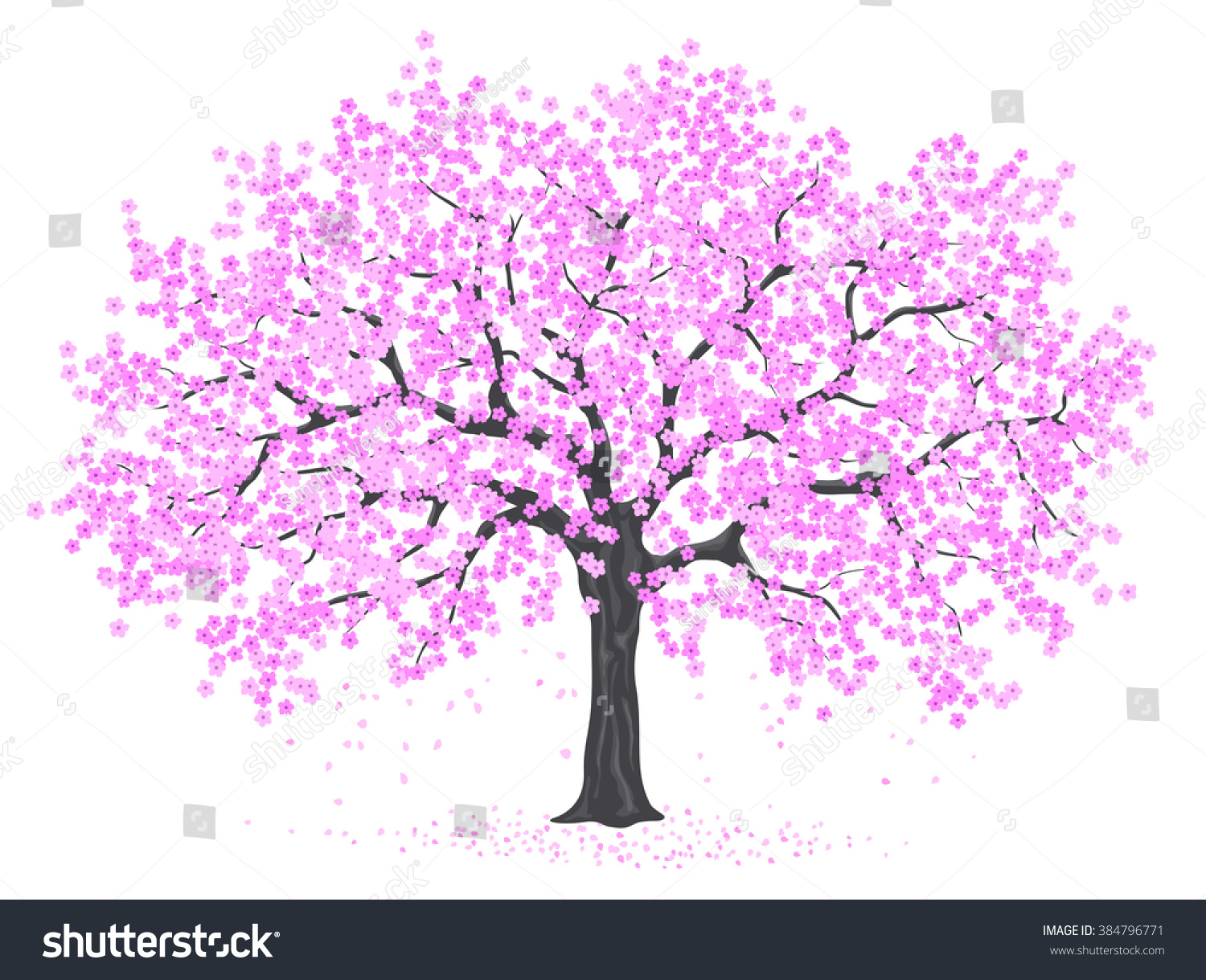 Дерево Сакура для печати