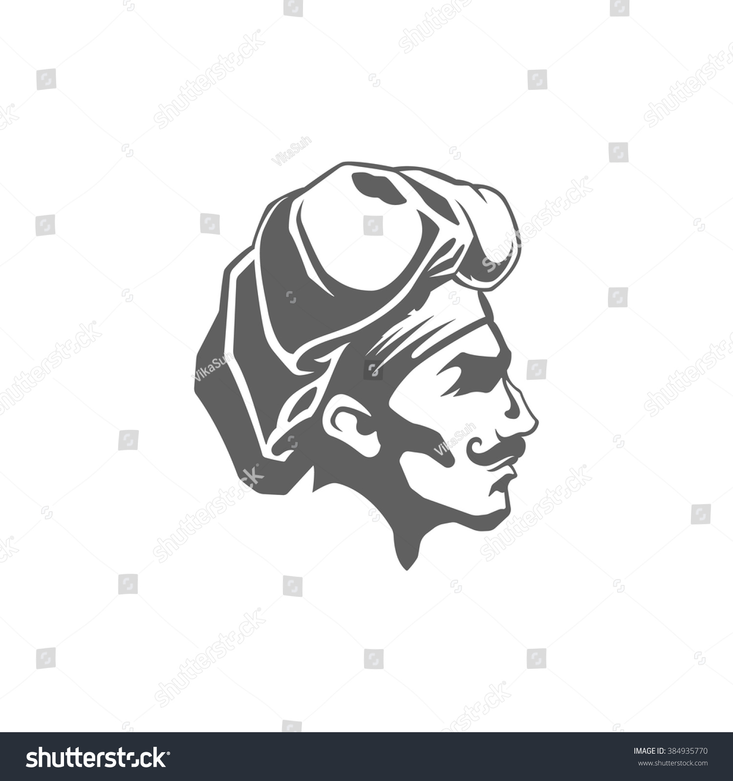 Chef Man Face Logo Vector Illustration Stock Vector (Royalty Free ...