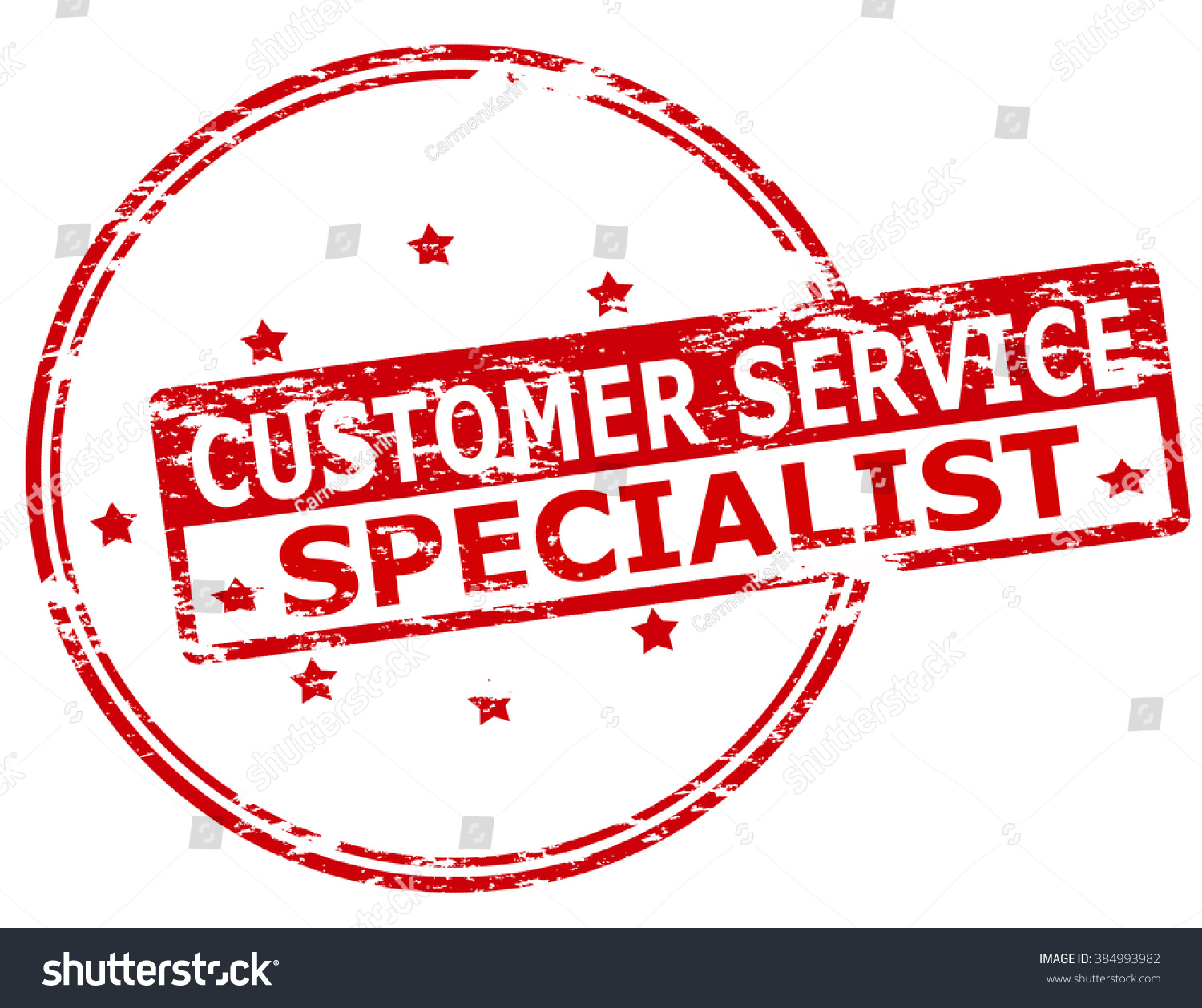 Rubber Stamp Text Customer Service Specialist Stock Vector (Royalty ...