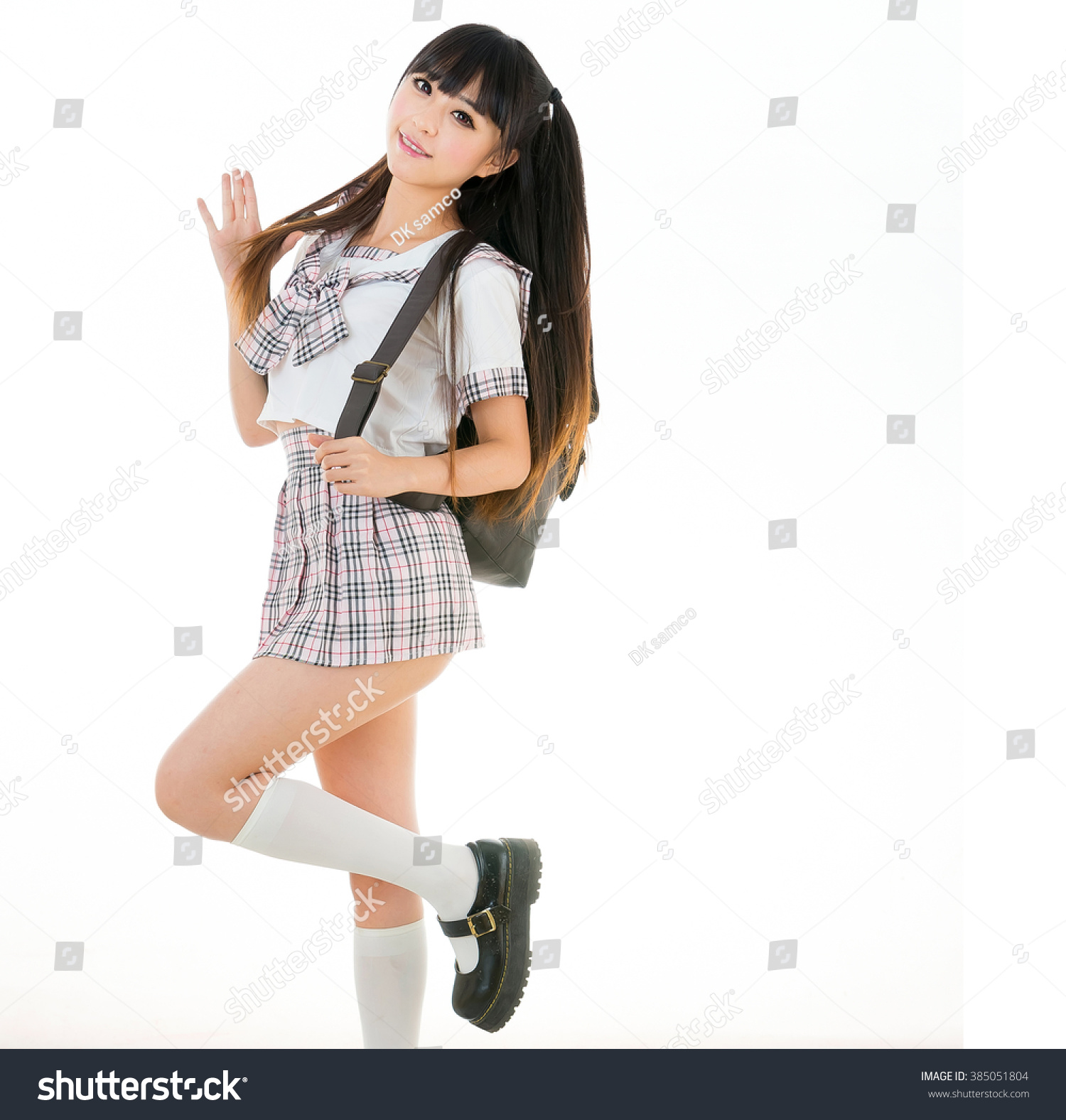 Asian Girl Student School Uniform Stock Photo 385051804 | Shutterstock