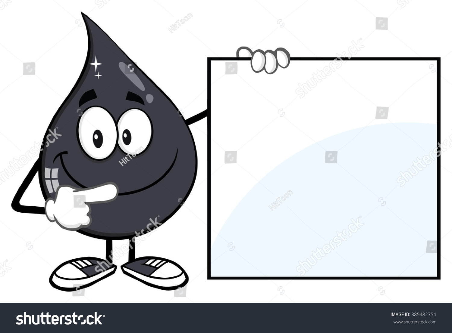 Petroleum Oil Drop Cartoon Character Holding Stock Vector (Royalty Free ...