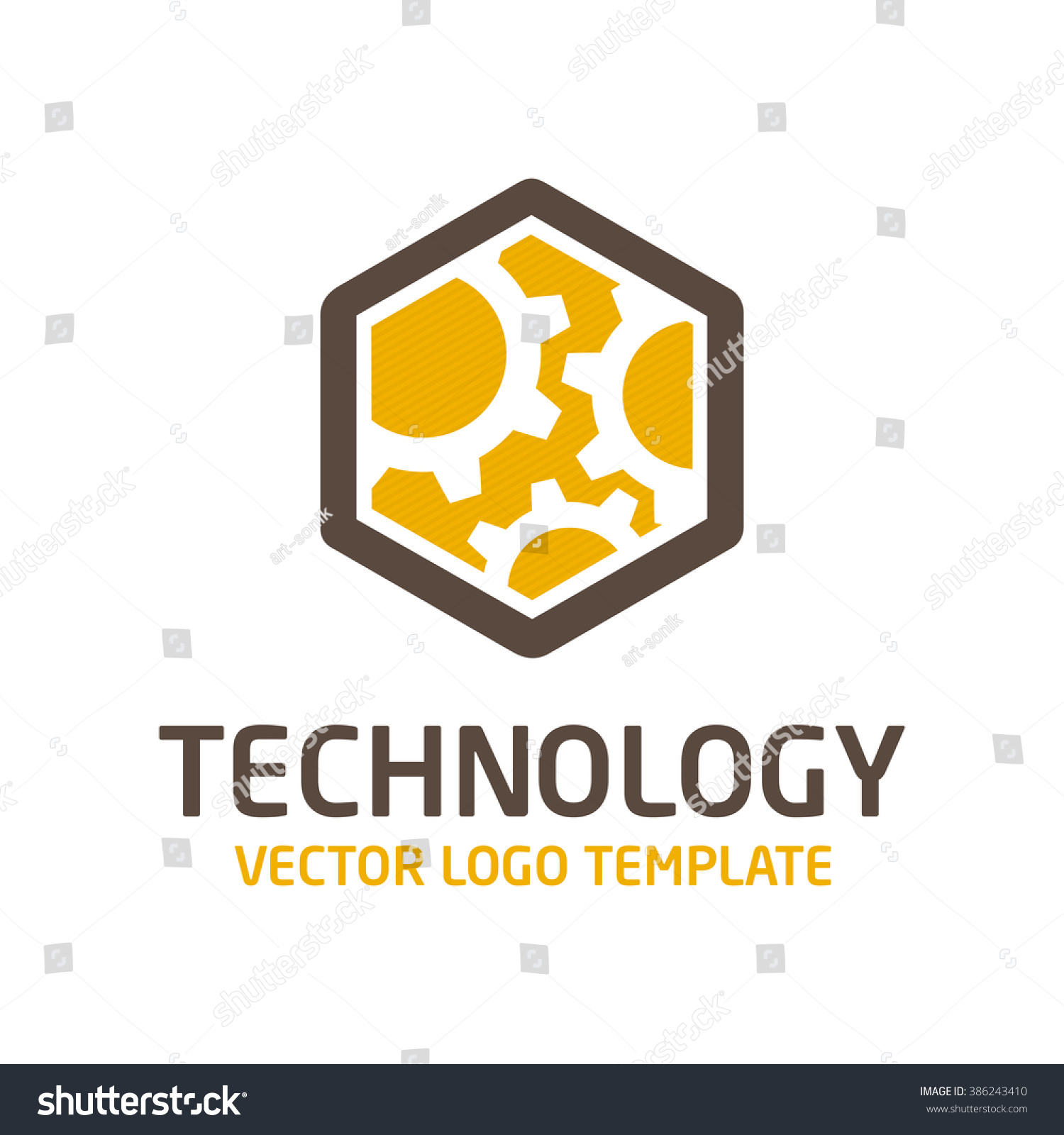 Vector Template Logo Gear Icon Hightech Stock Vector (Royalty Free ...