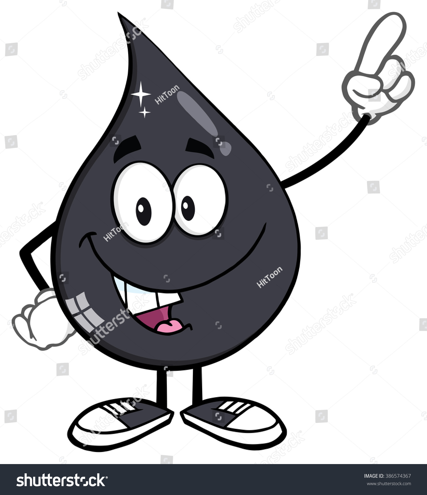 Smiling Petroleum Oil Drop Cartoon Character Stock Illustration ...