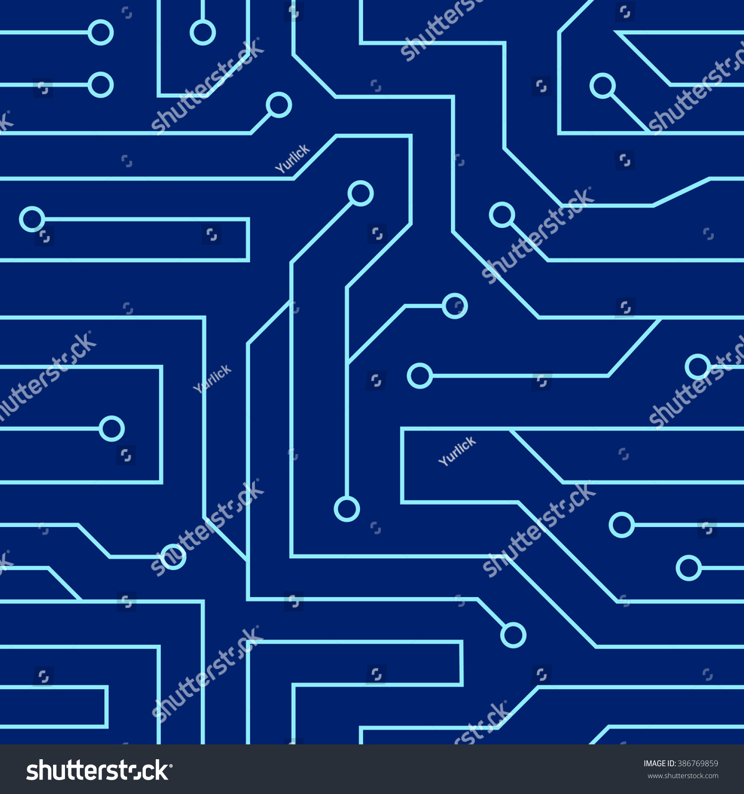 Circuit Board Vector Seamless Pattern Tileable Stock Vector (Royalty ...