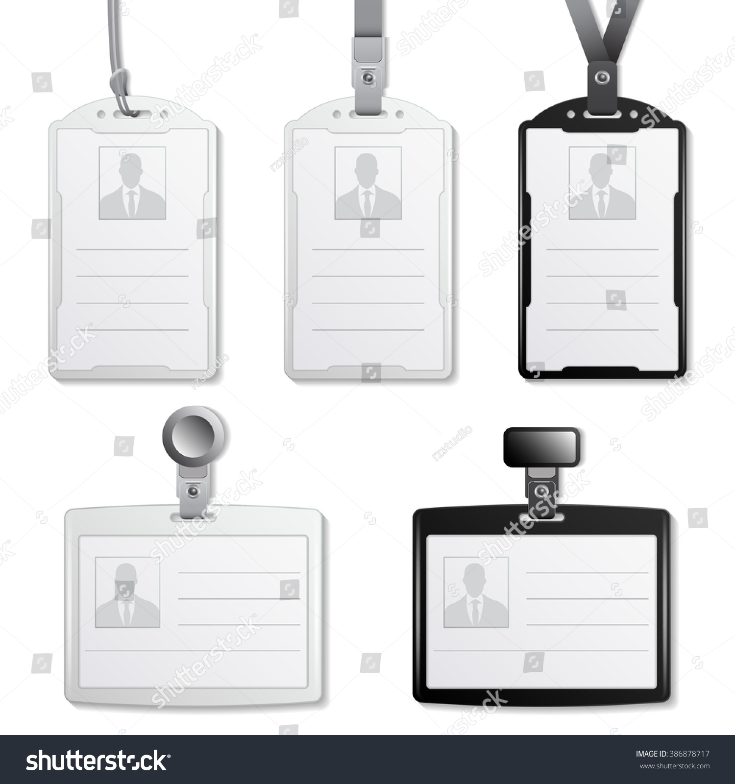 Vector Identification Cards Template Stock Vector (Royalty Free ...