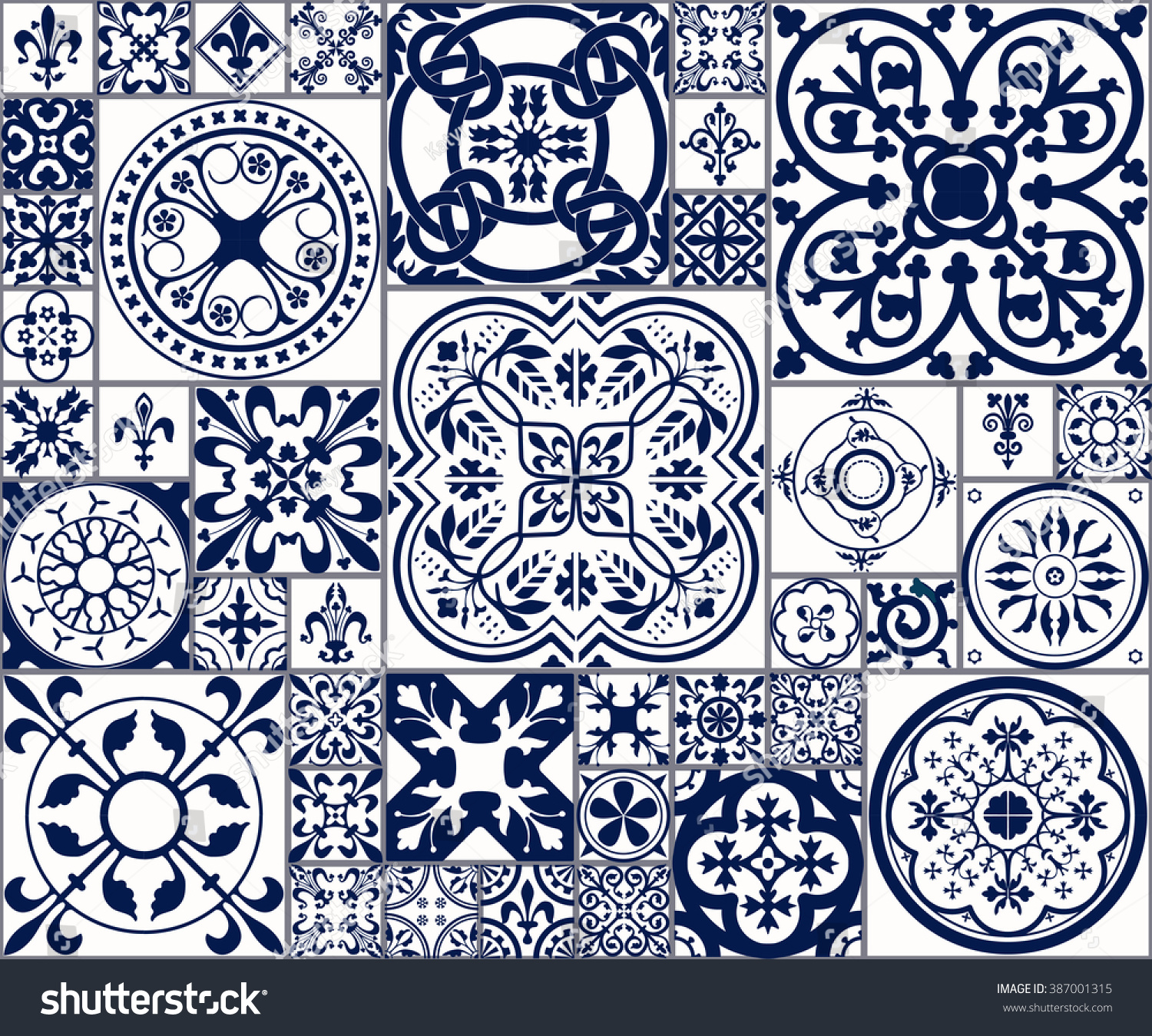 Vector Illustration Moroccan Tiles Seamless Pattern Stock Vector ...