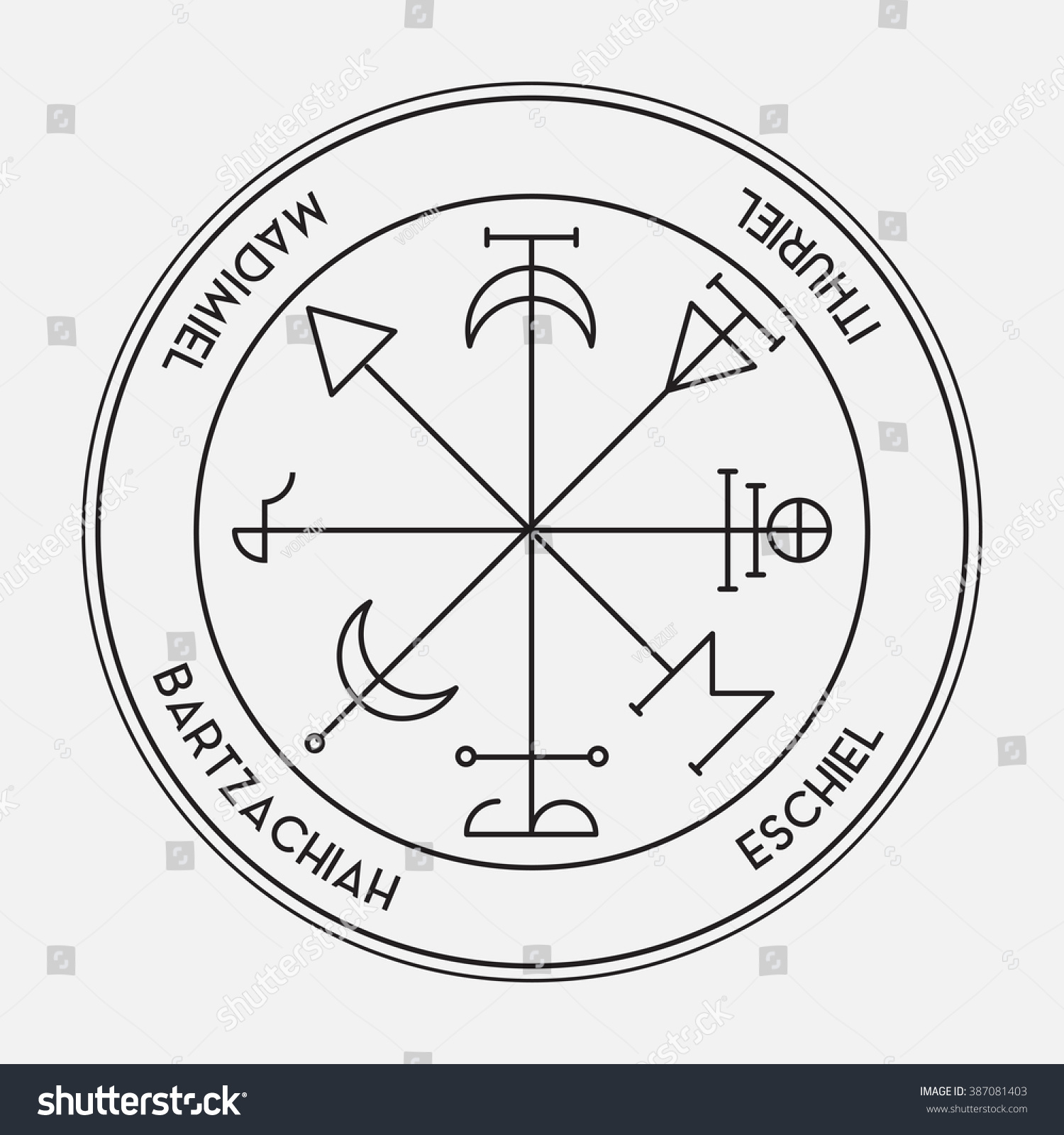 Mystical Figure Solomon King First Pentacle Stock Vector (royalty Free 