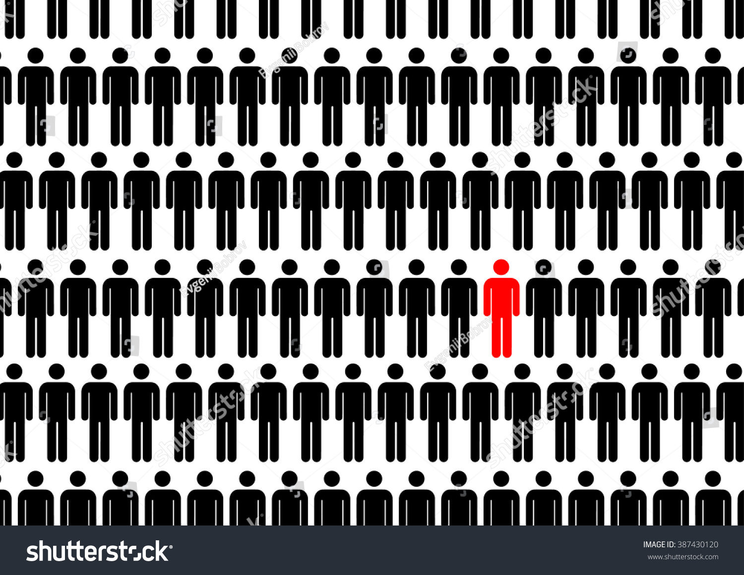 One Man Crowd Think Different Concept Stock Vector (Royalty Free ...