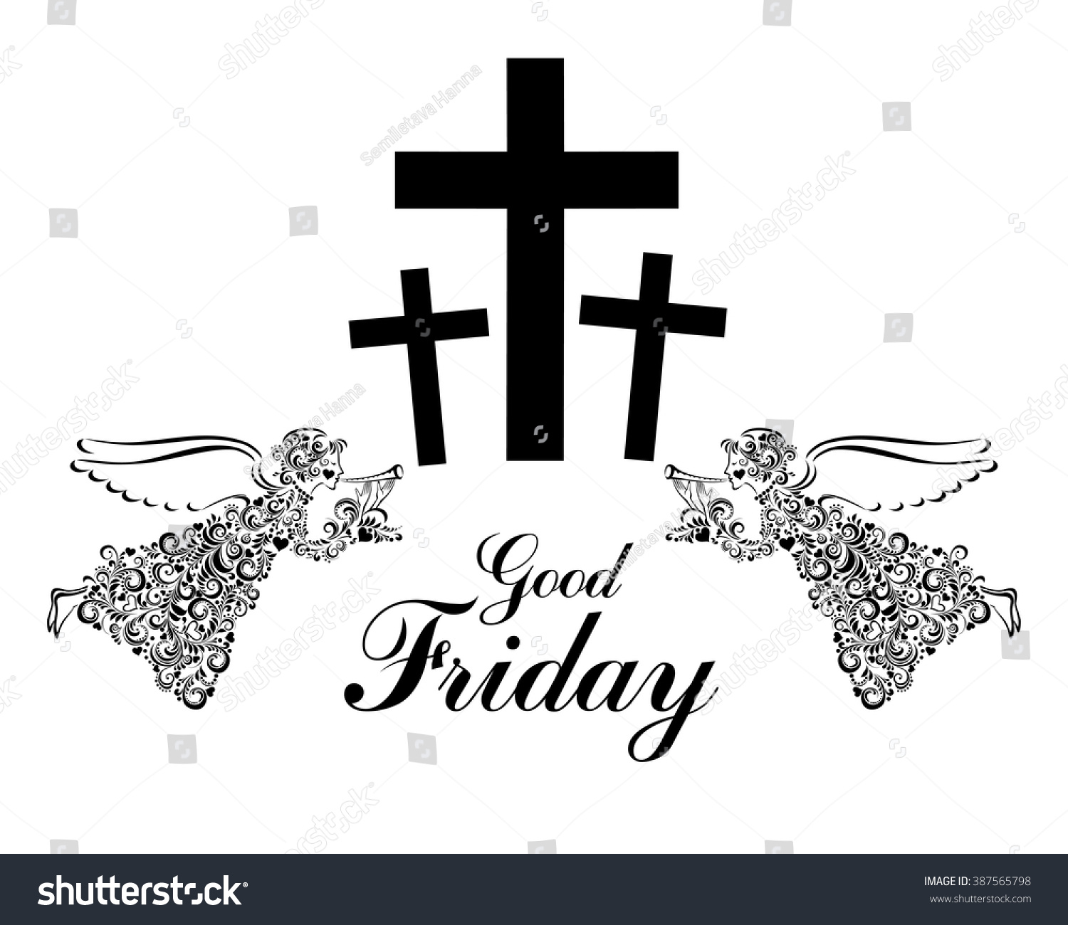 Good Friday Vector Illustration Stock Vector (Royalty Free) 387565798 ...