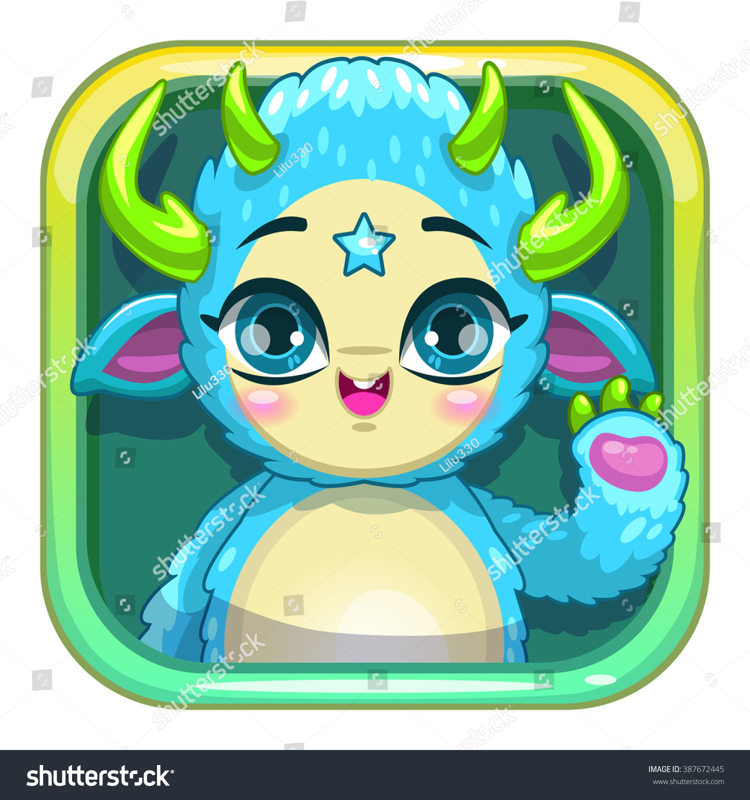 Funny Cool App Store Game Icon Stock Vector (Royalty Free) 387672445