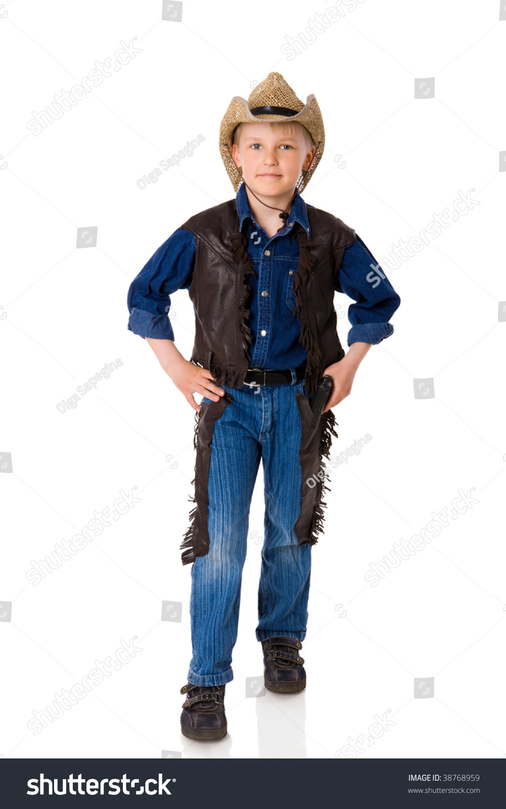 Boy Wearing Clothes Cowboy Isolated On Stock Photo 38768959 | Shutterstock