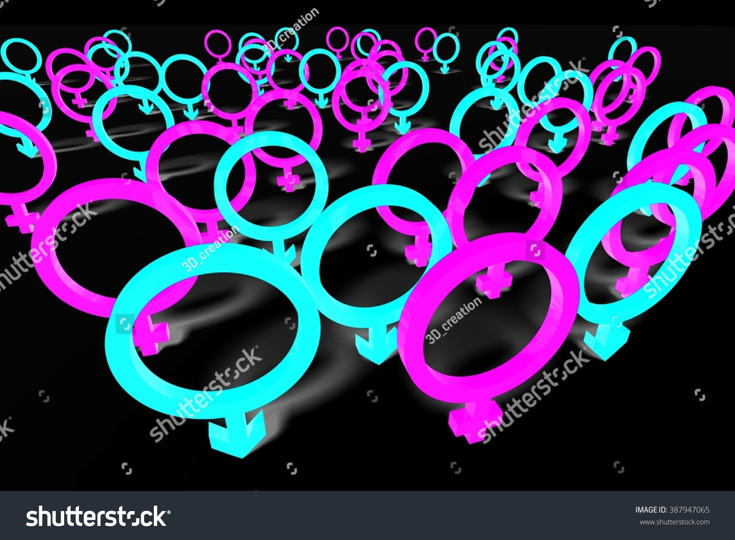 3d Gender Sex Concept Male Female Stock Illustration 387947065 Shutterstock